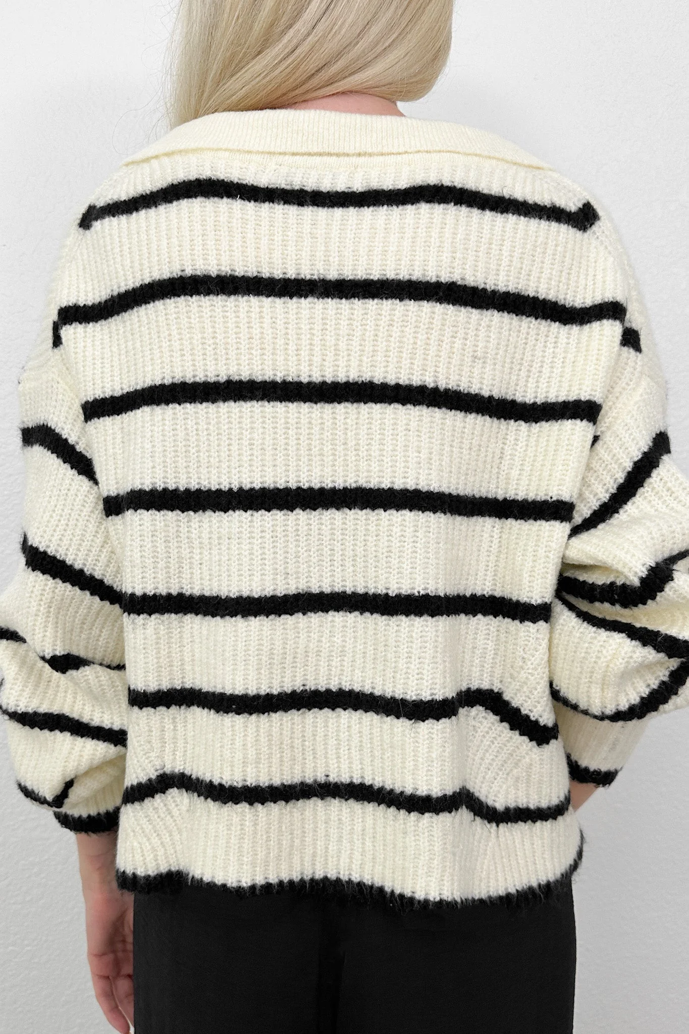 Isla Striped Collar Sweater - Image 4