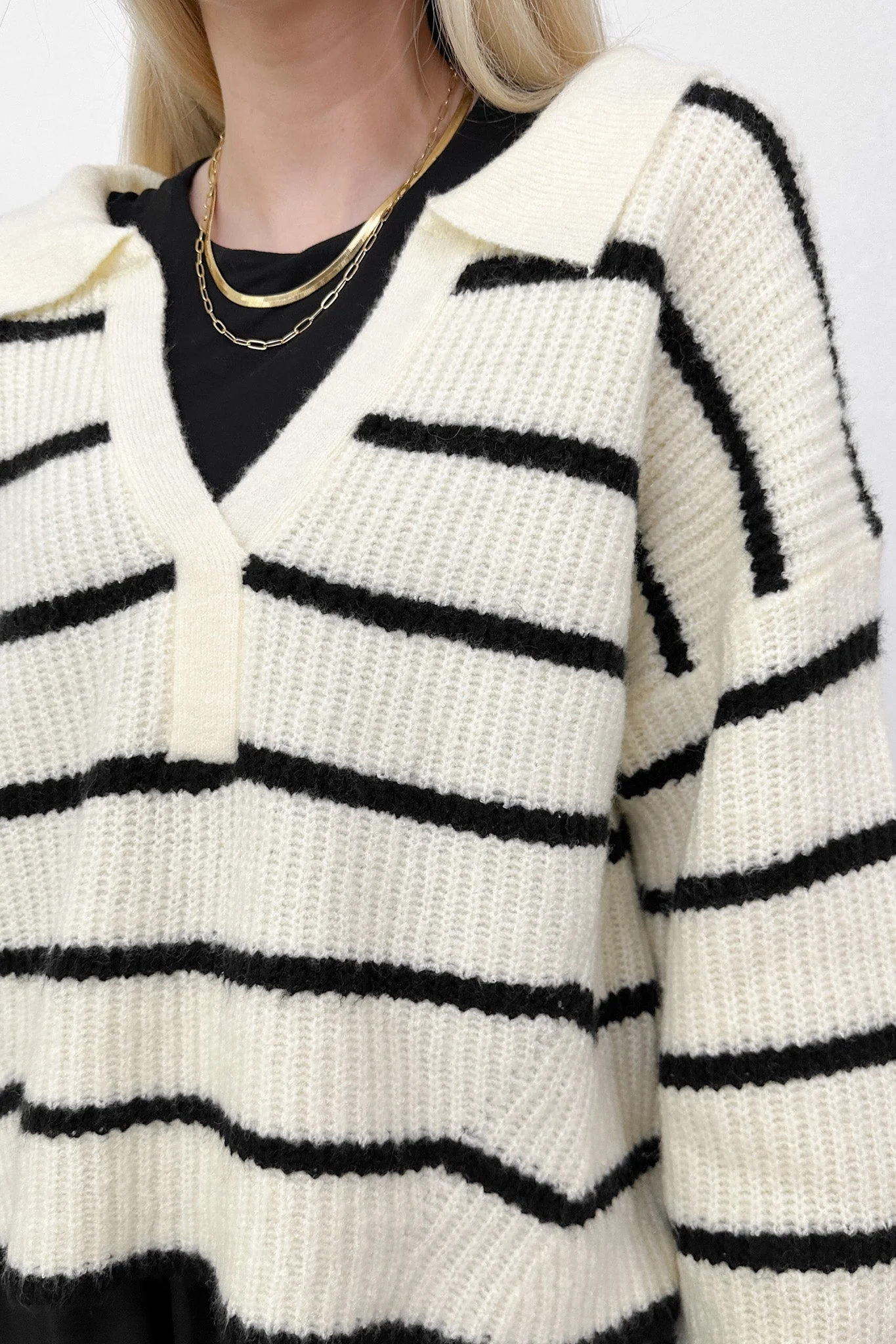 Isla Striped Collar Sweater - Image 6