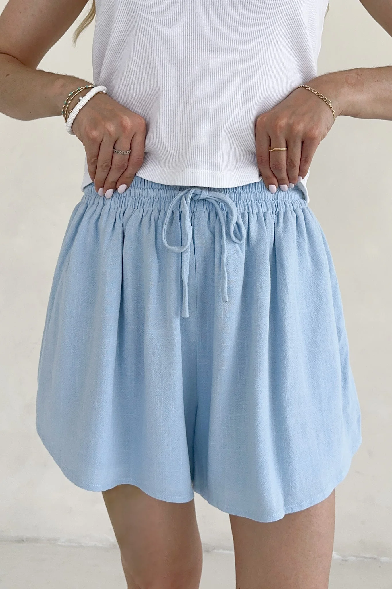 Ivy Drawstring Flared Shorts - Image 2