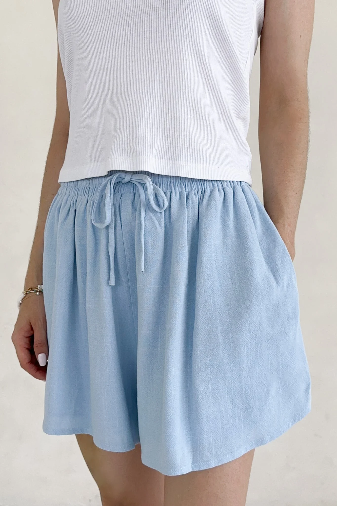 Ivy Drawstring Flared Shorts - Image 6