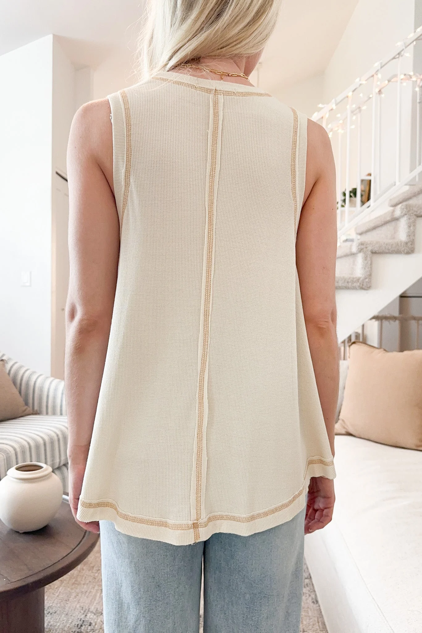 Josie Lightweight Waffle Knit Tank - Image 3
