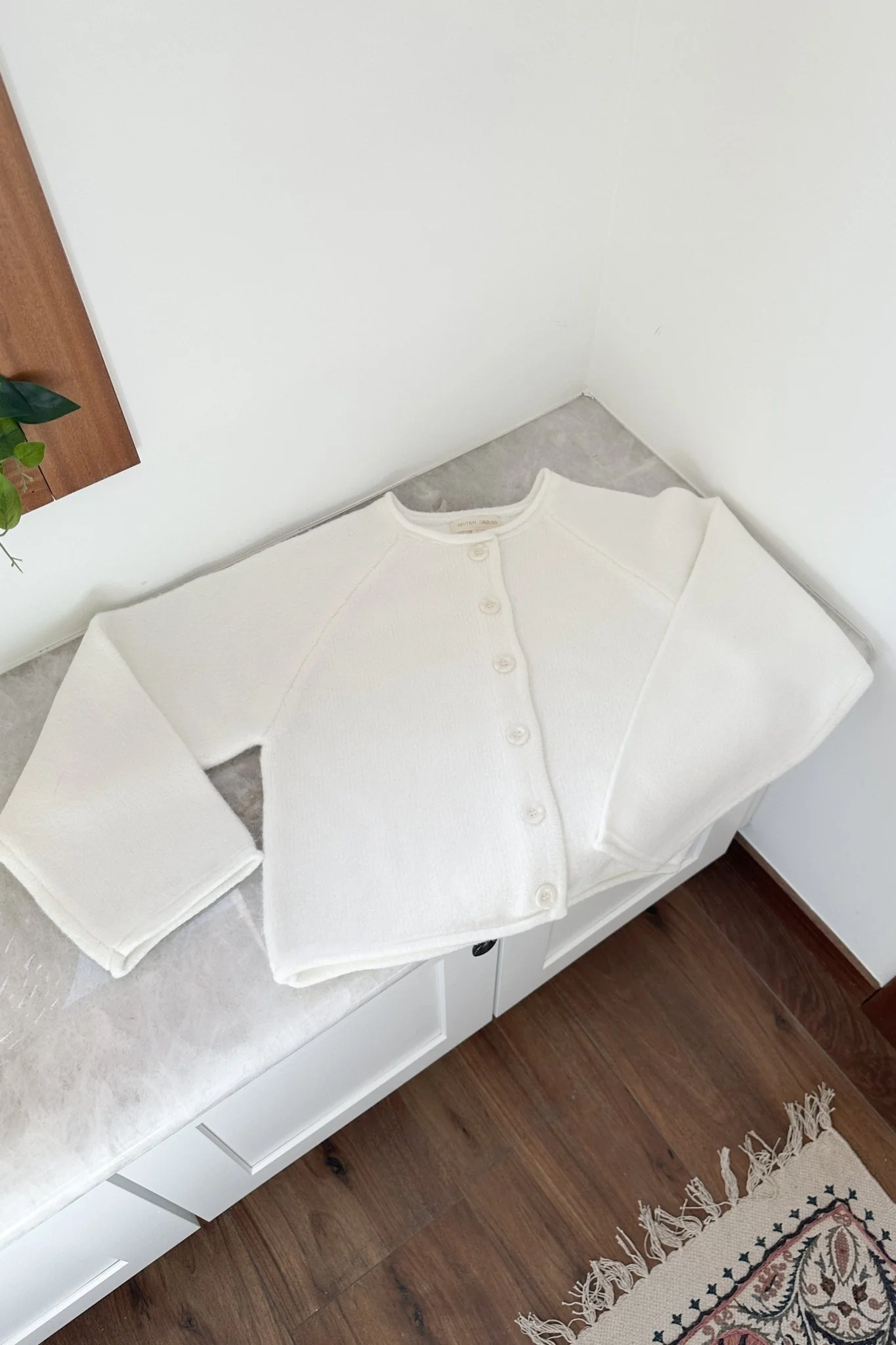 Juliette Cardigan in Sky Cloud White - Image 2