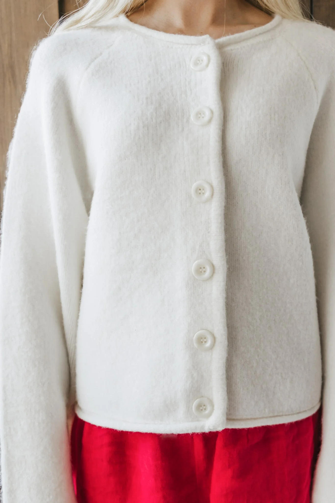 Juliette Cardigan in Sky Cloud White - Image 3