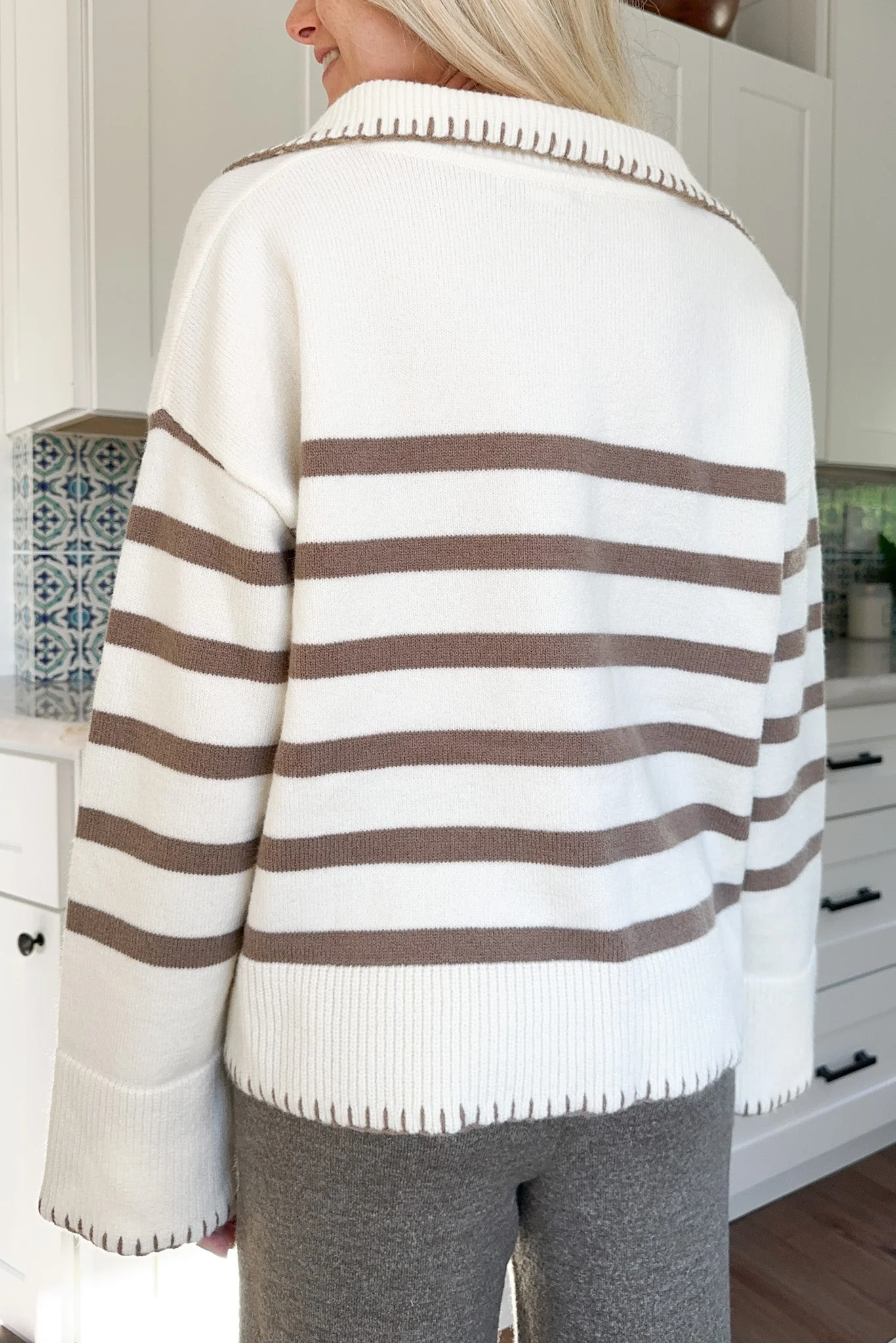 Kaycee Stitching Detail Sweater Top - Image 4