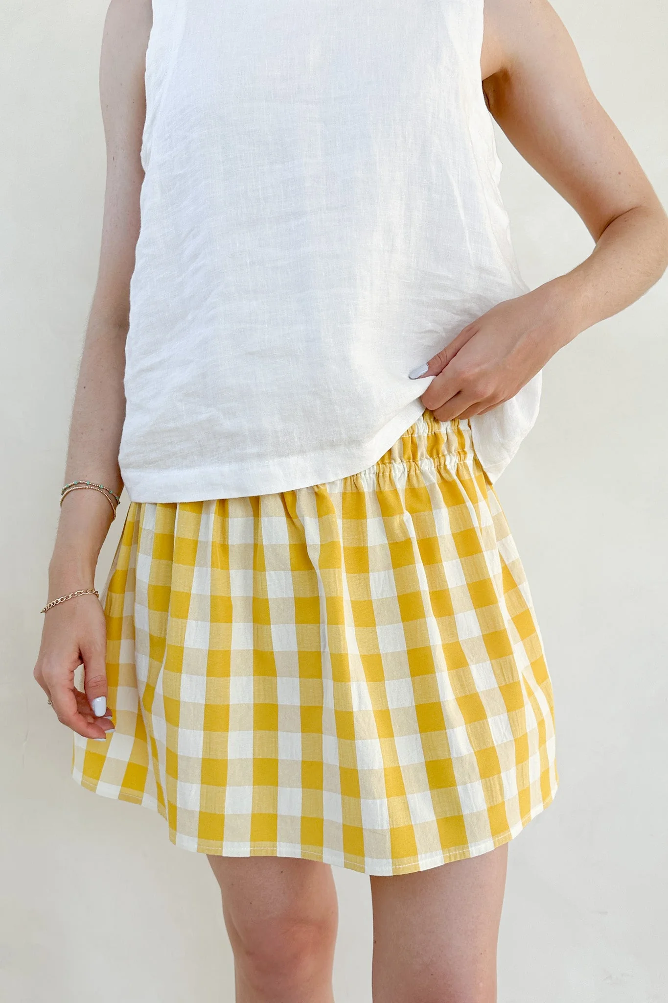 Kennedy Checkered Pattern Plaid Skirt