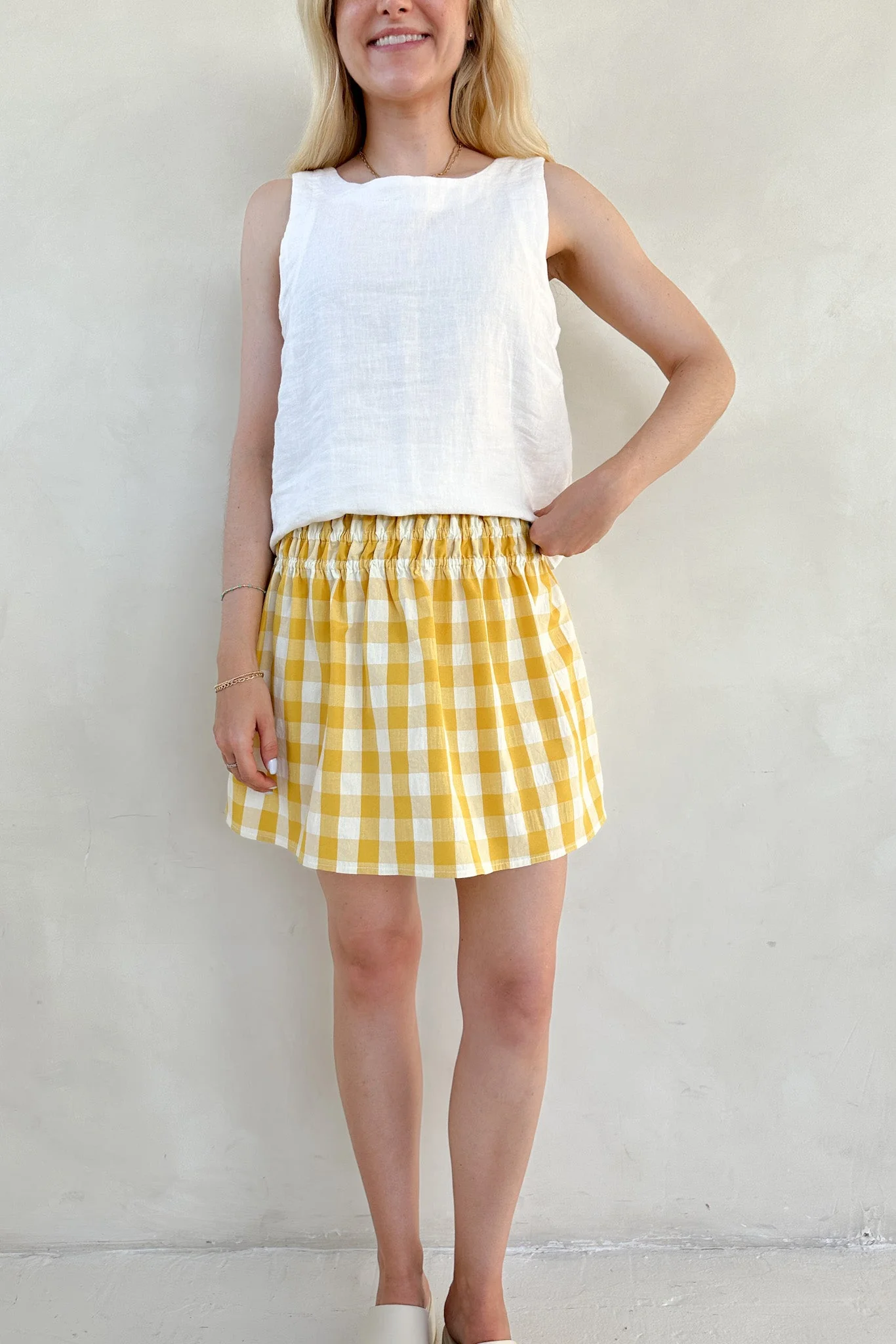 Kennedy Checkered Pattern Plaid Skirt - Image 2
