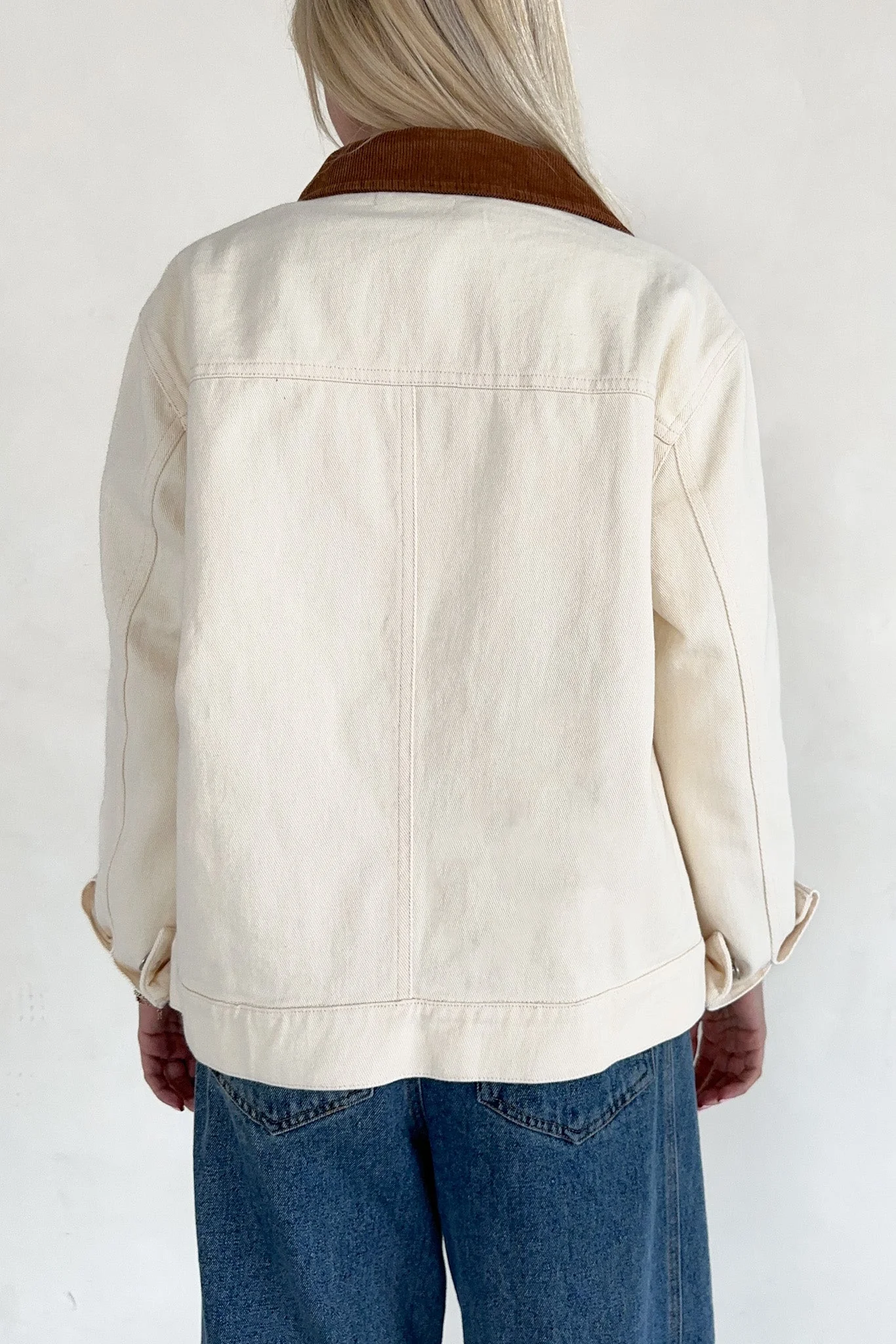 Kline Corduroy Collared Cotton Barn Jacket - Image 6