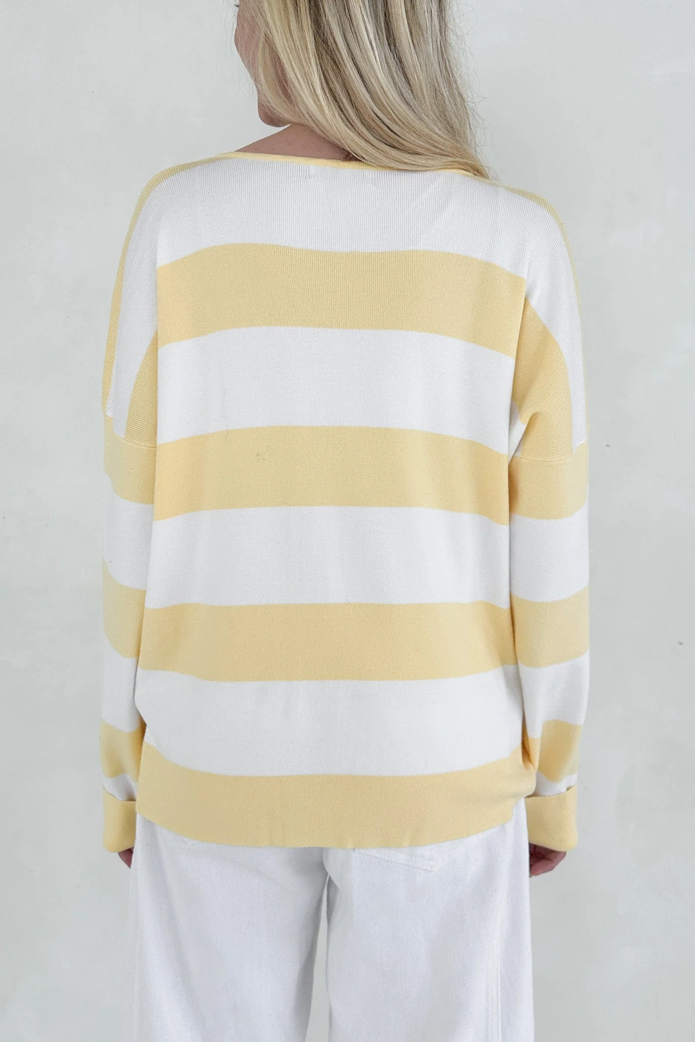 Laurel Split Neck Striped Lightweight Sweater - Image 5