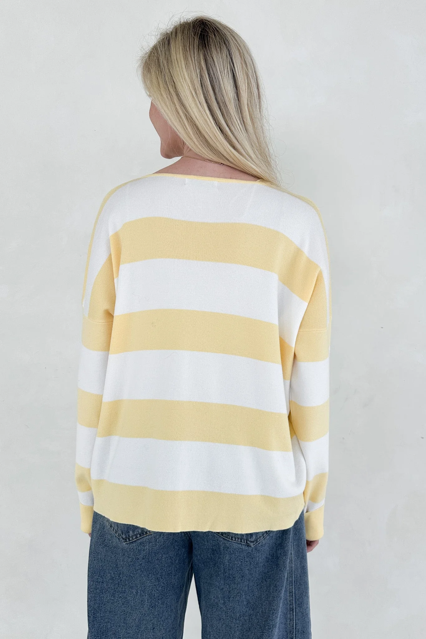 Laurel Split Neck Striped Lightweight Sweater - Image 7