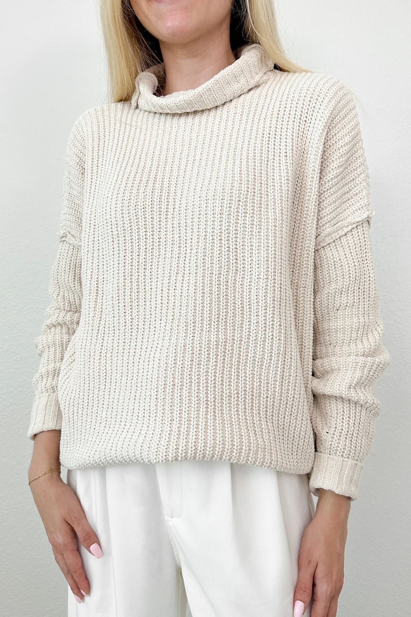 Leighton Chenille High Neck Sweater Top - Image 2