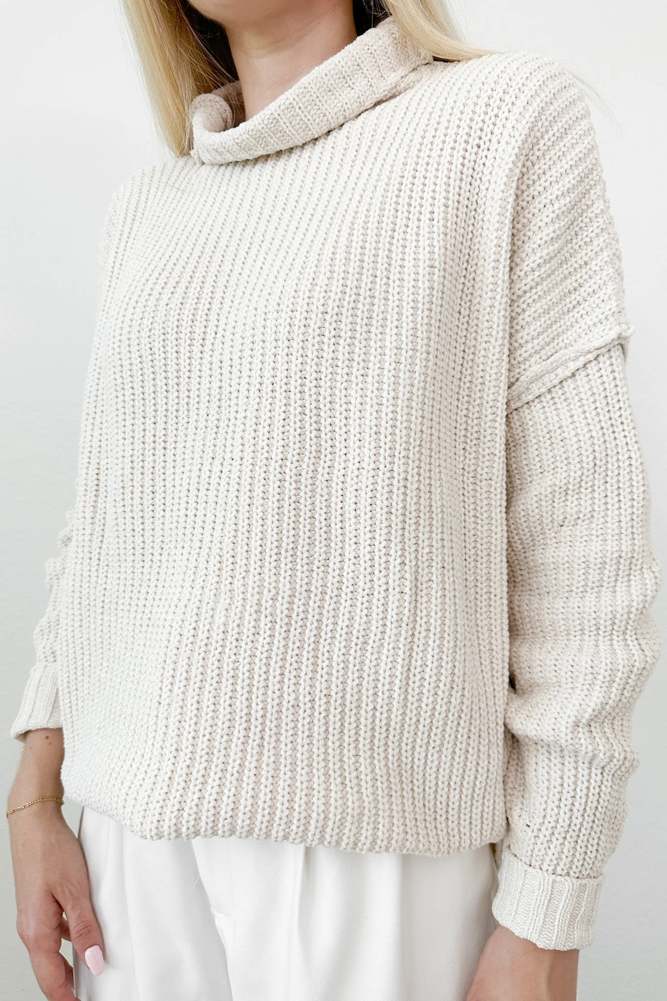 Leighton Chenille High Neck Sweater Top - Image 3