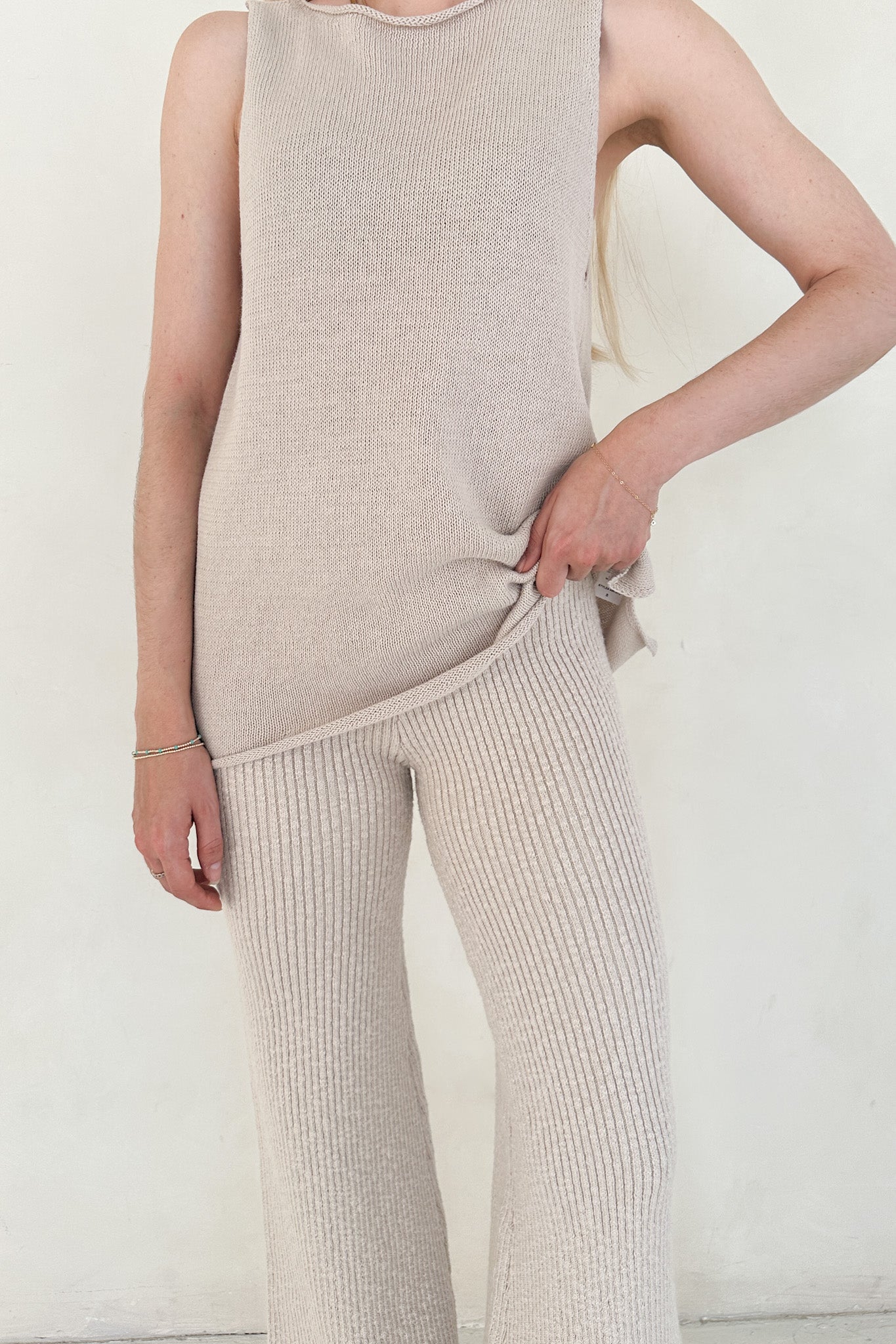Lenny Flare Knit Sweater Pants - Image 4