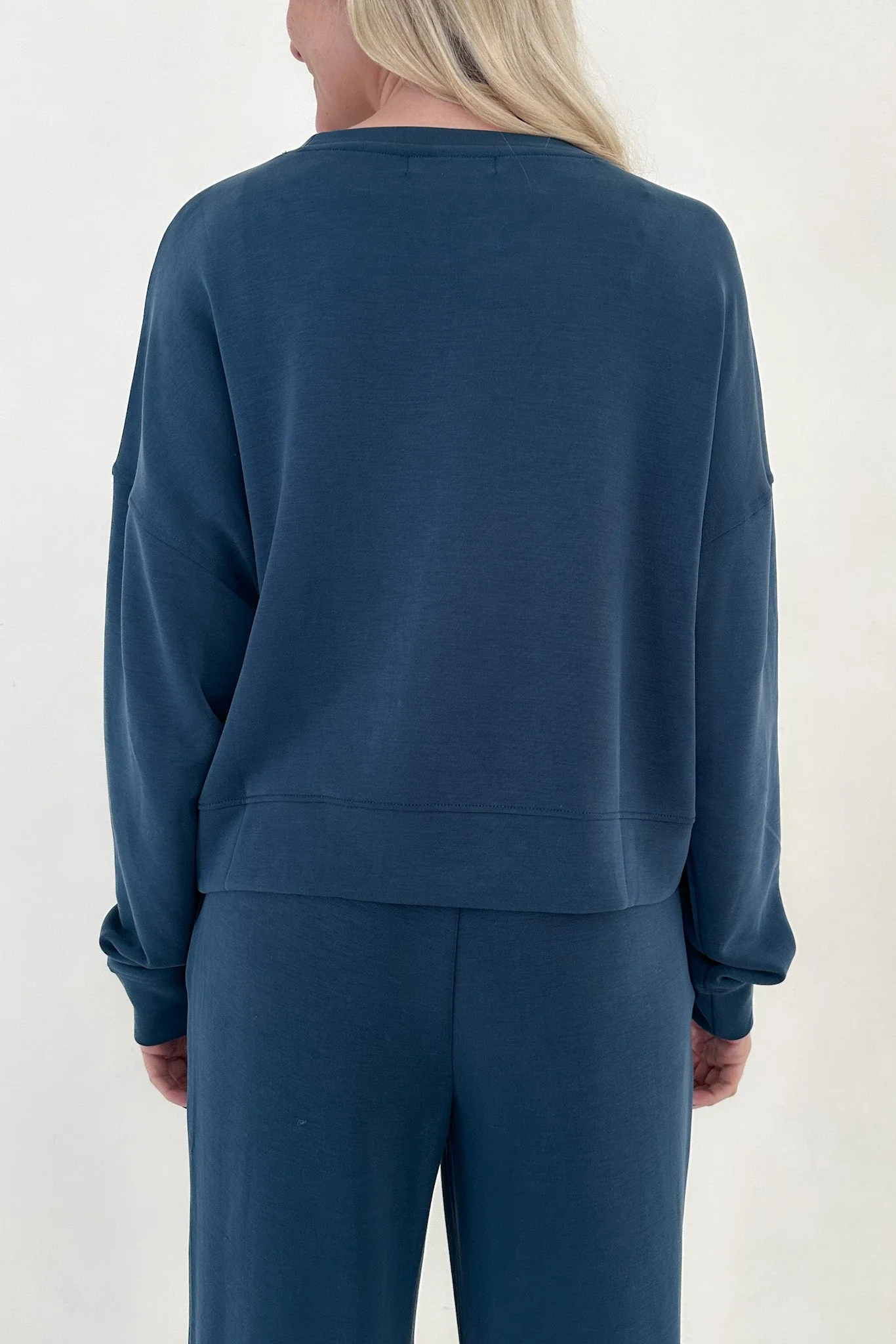 Like Butter Long Sleeve Pullover in Midnight Blue - Image 8