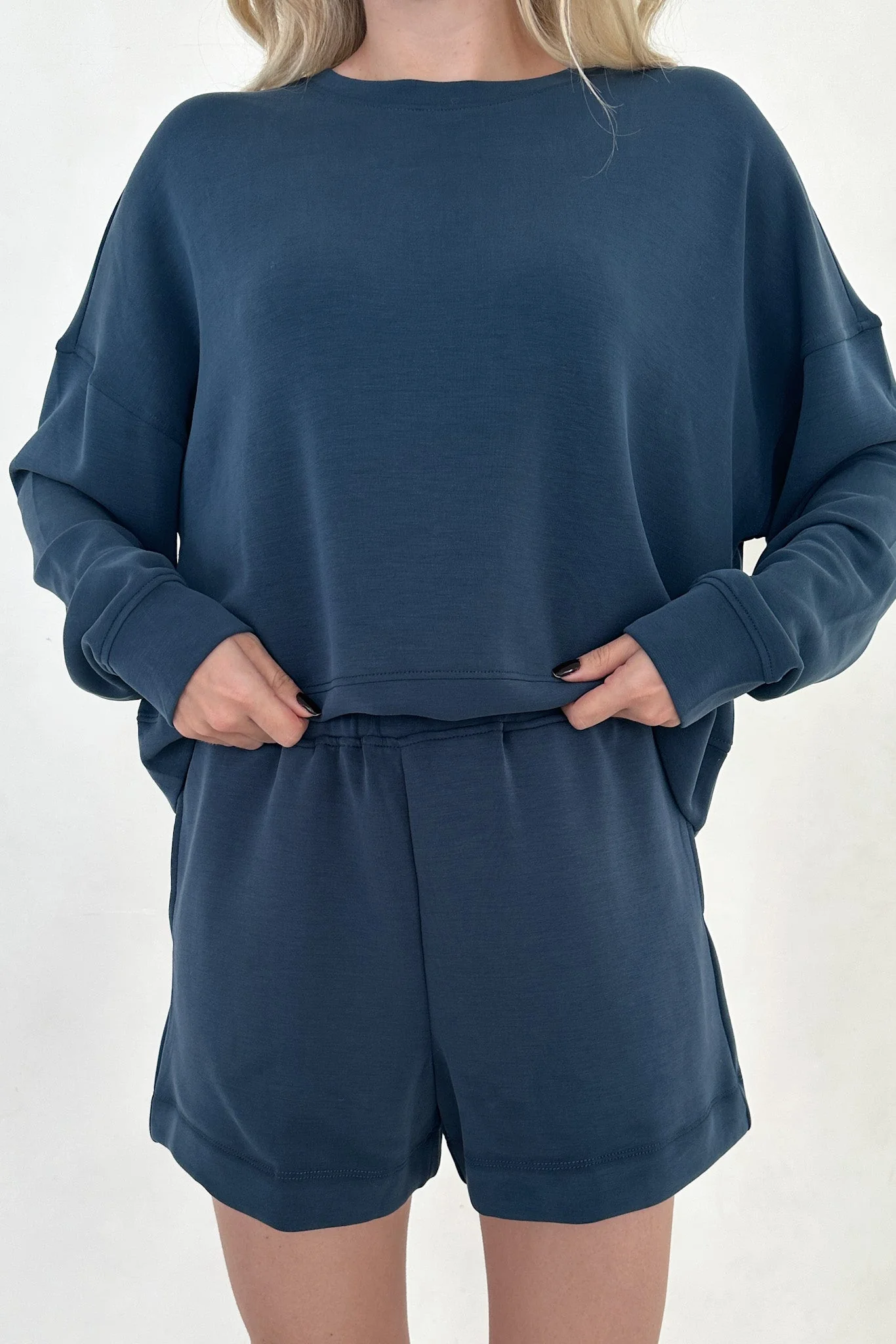 Like Butter Shorts in Midnight Blue