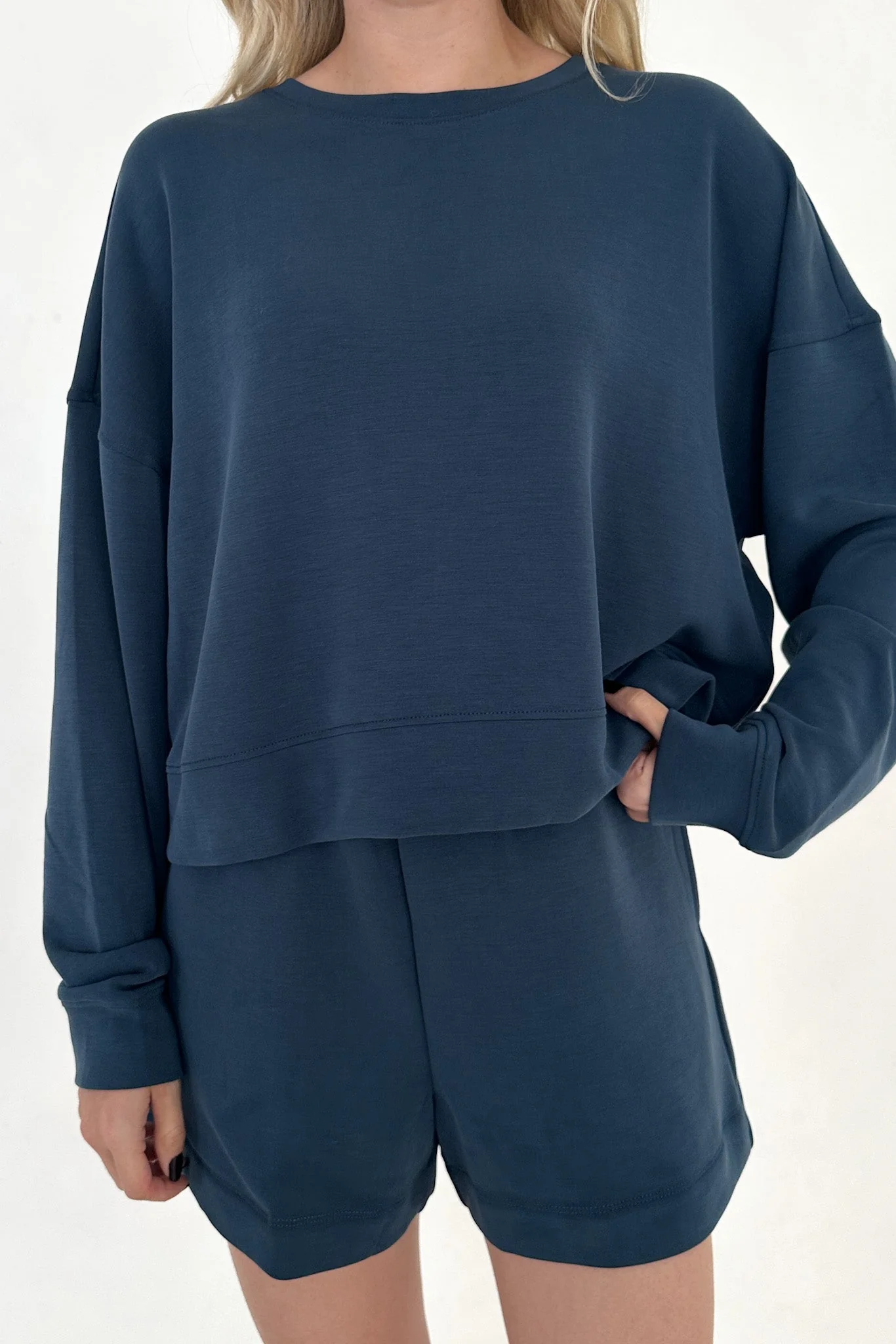 Like Butter Shorts in Midnight Blue - Image 6
