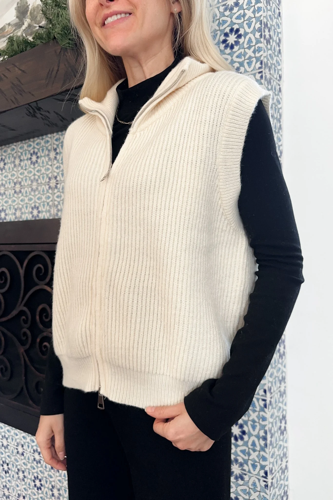 Lincoln Park Zip Up Sweater Vest - Image 4