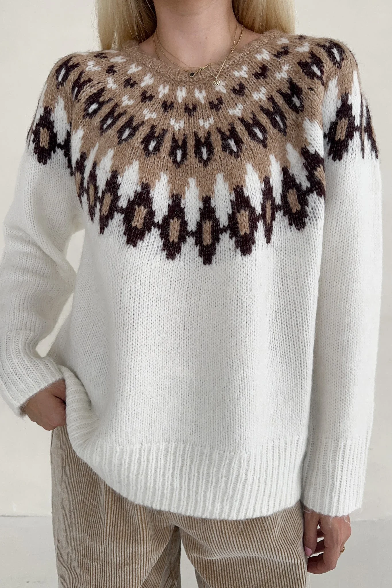 Lorelei Faire Isle Knit Pullover Sweater - Image 2