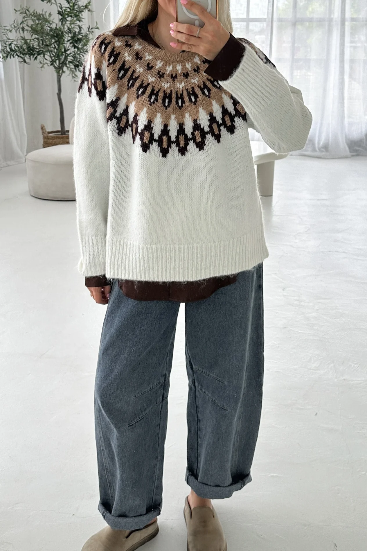Lorelei Faire Isle Knit Pullover Sweater - Image 3