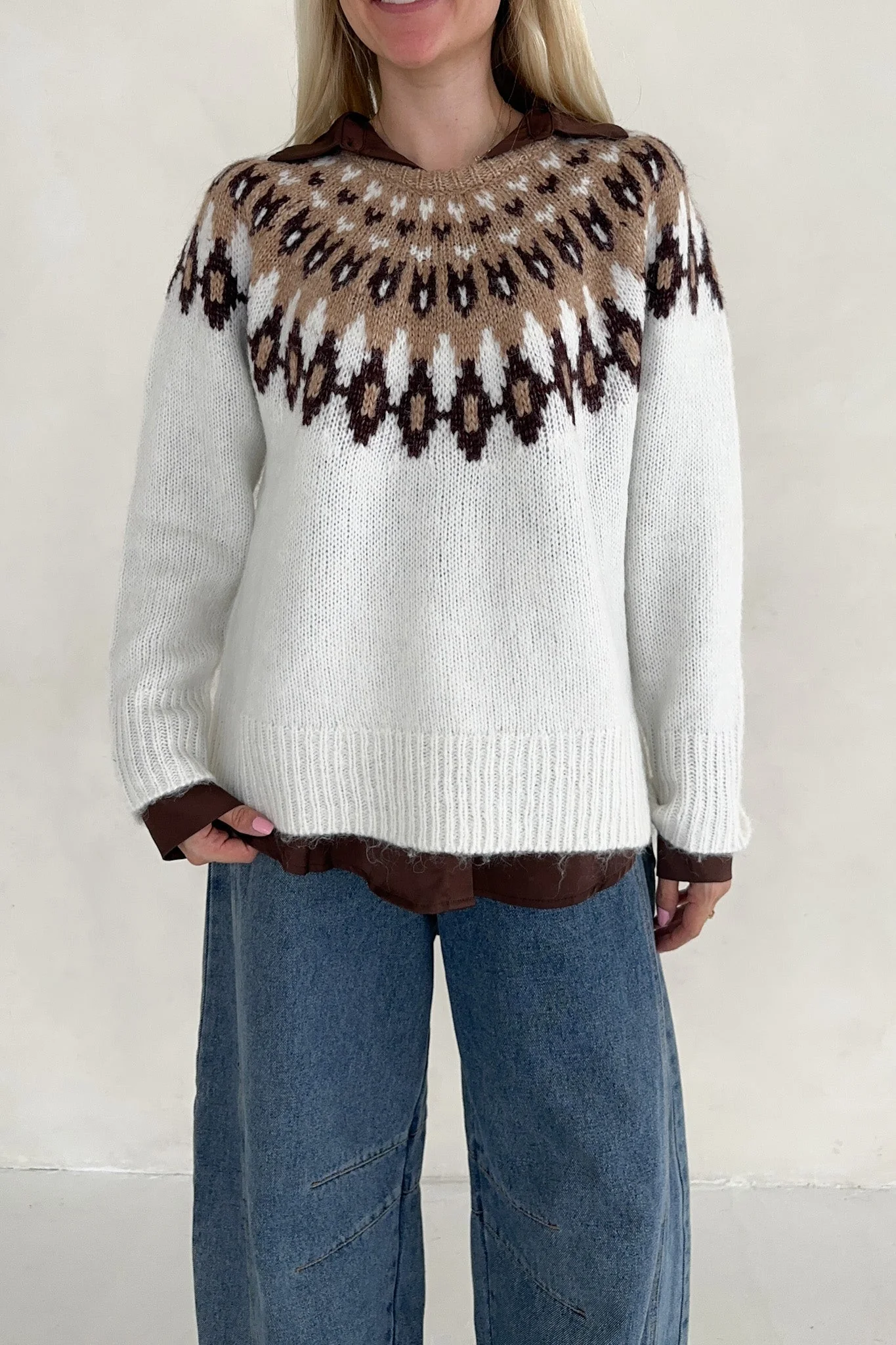 Lorelei Faire Isle Knit Pullover Sweater - Image 6