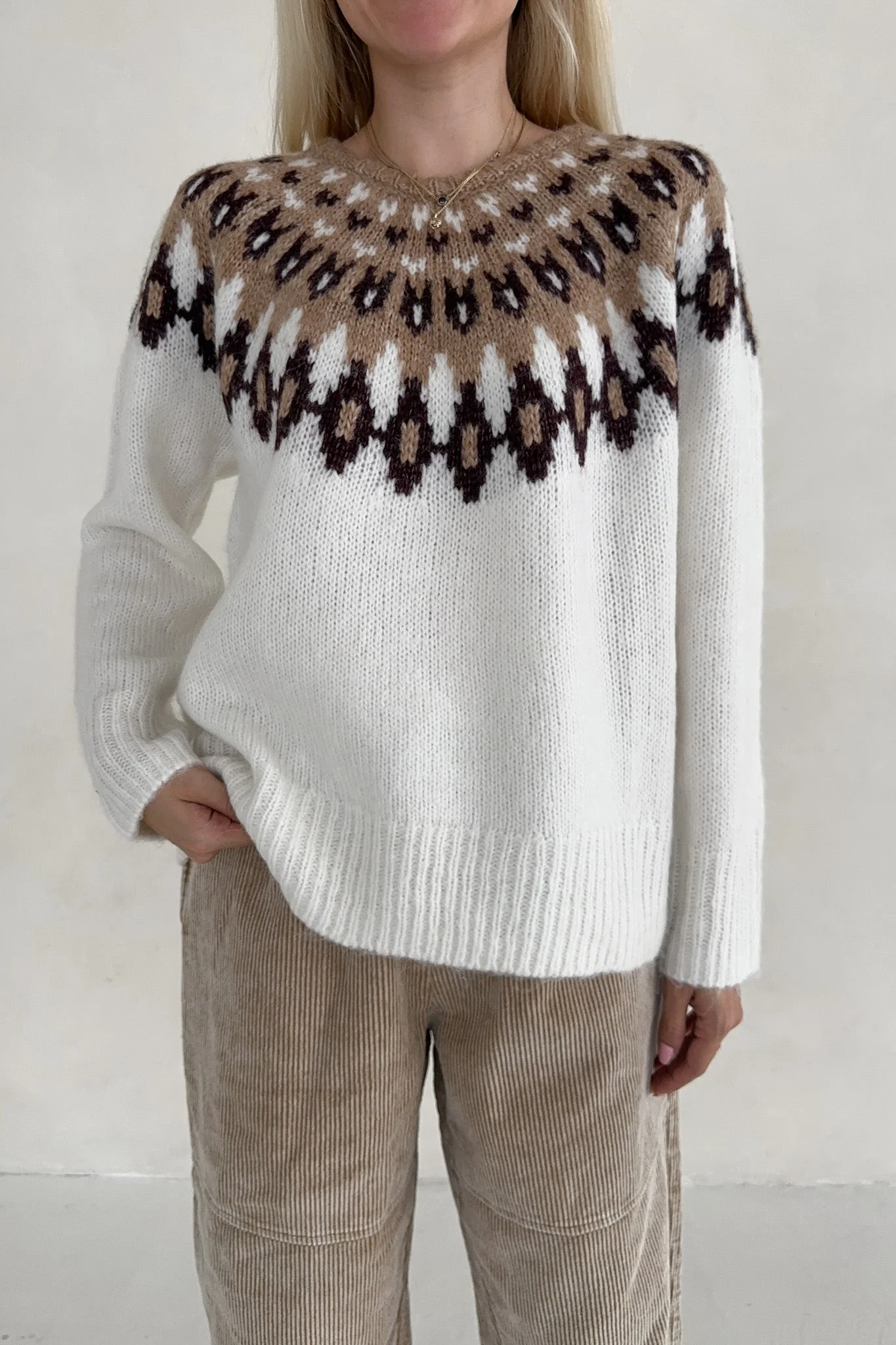 Lorelei Faire Isle Knit Pullover Sweater - Image 7