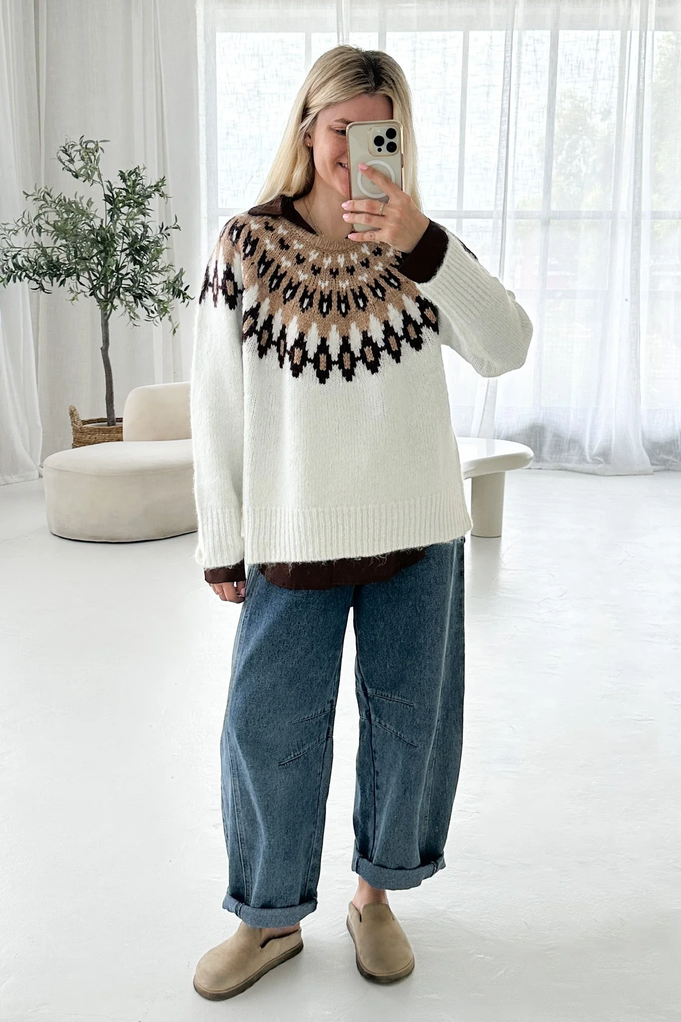 Lorelei Faire Isle Knit Pullover Sweater - Image 8