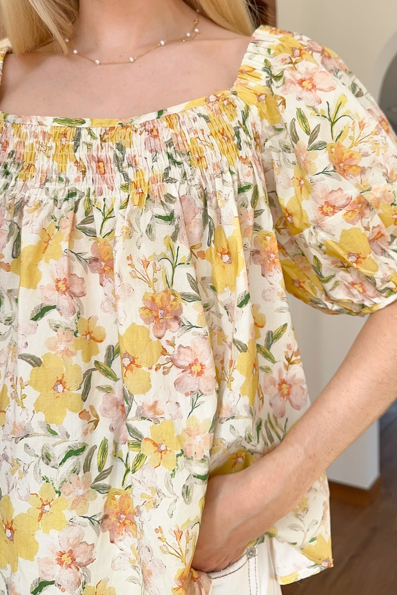 Lulu Floral On And Off The Shoulder Top - Image 5