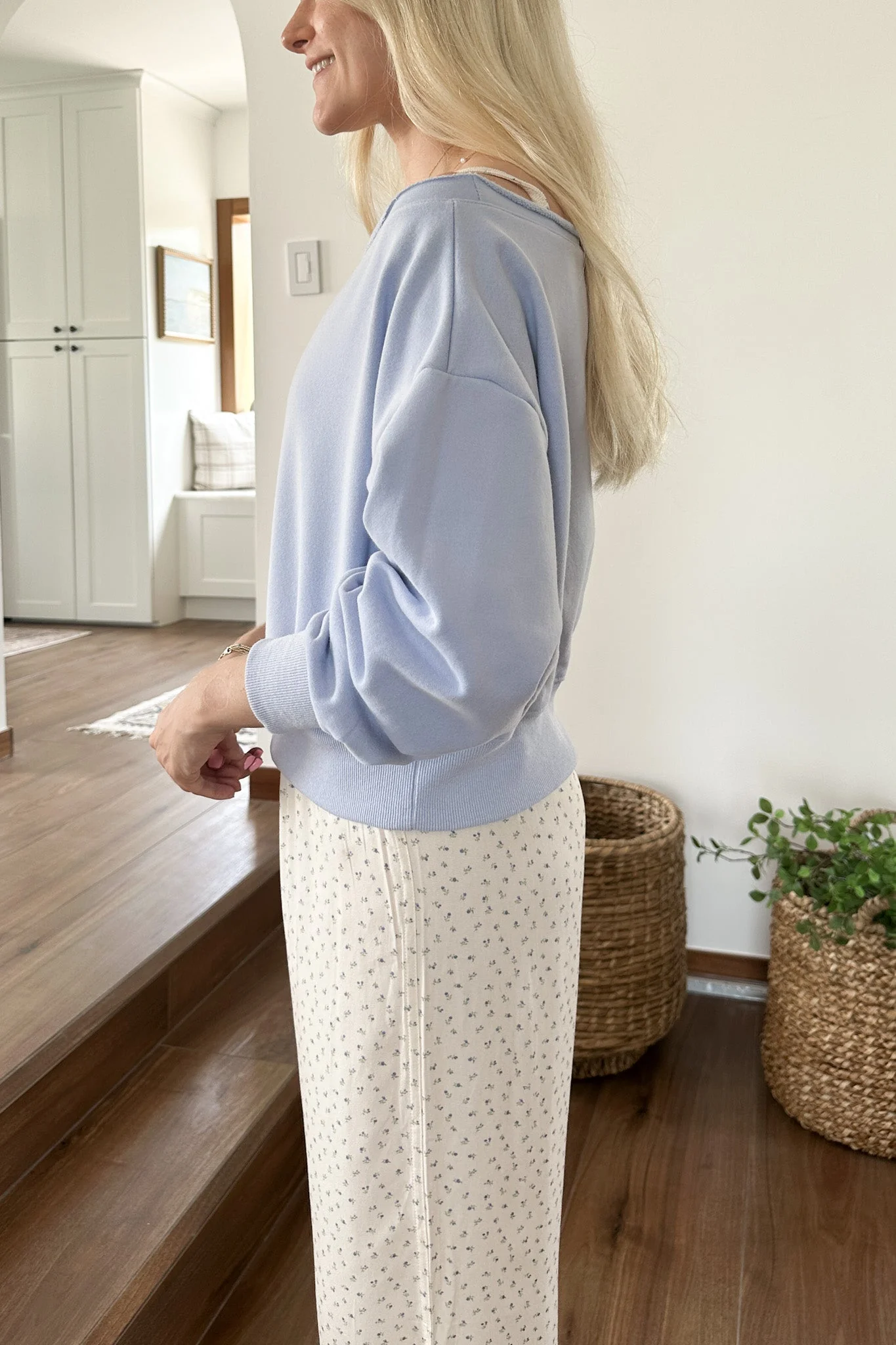 Maddie Pullover Sweatshirt in Baby Blue - Image 6