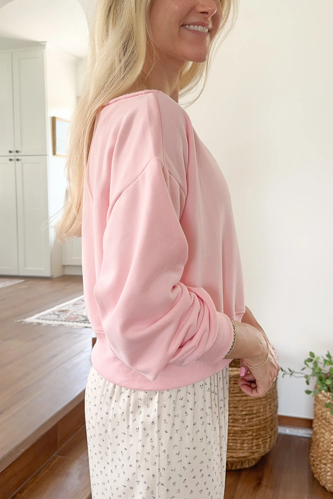 Maddie Pullover Sweatshirt in Ballet Pink - Image 3