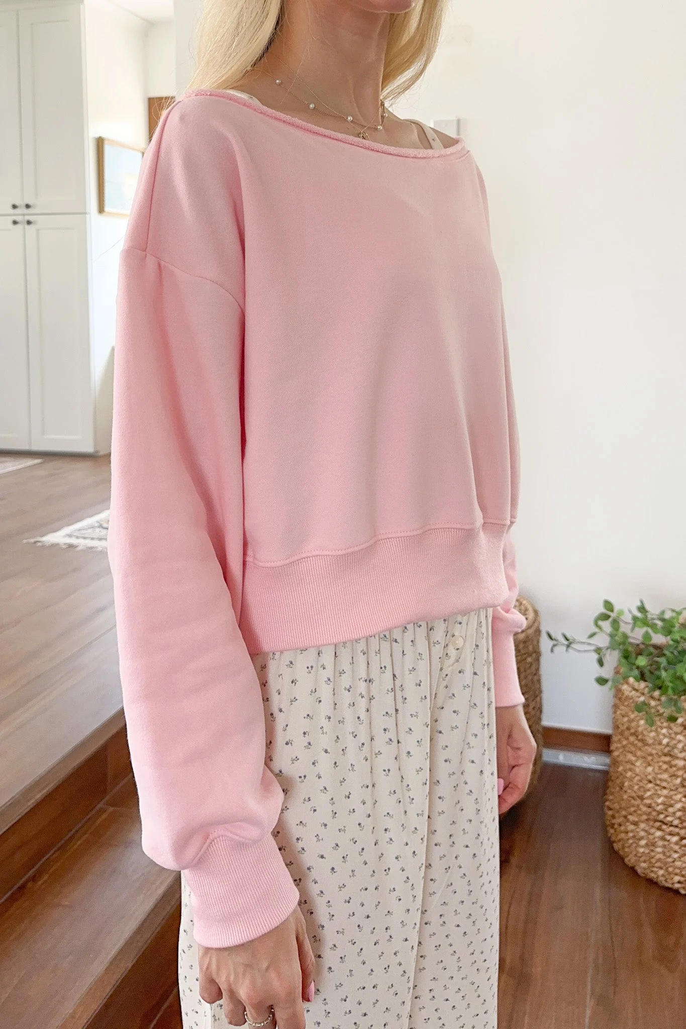 Maddie Pullover Sweatshirt in Ballet Pink - Image 6