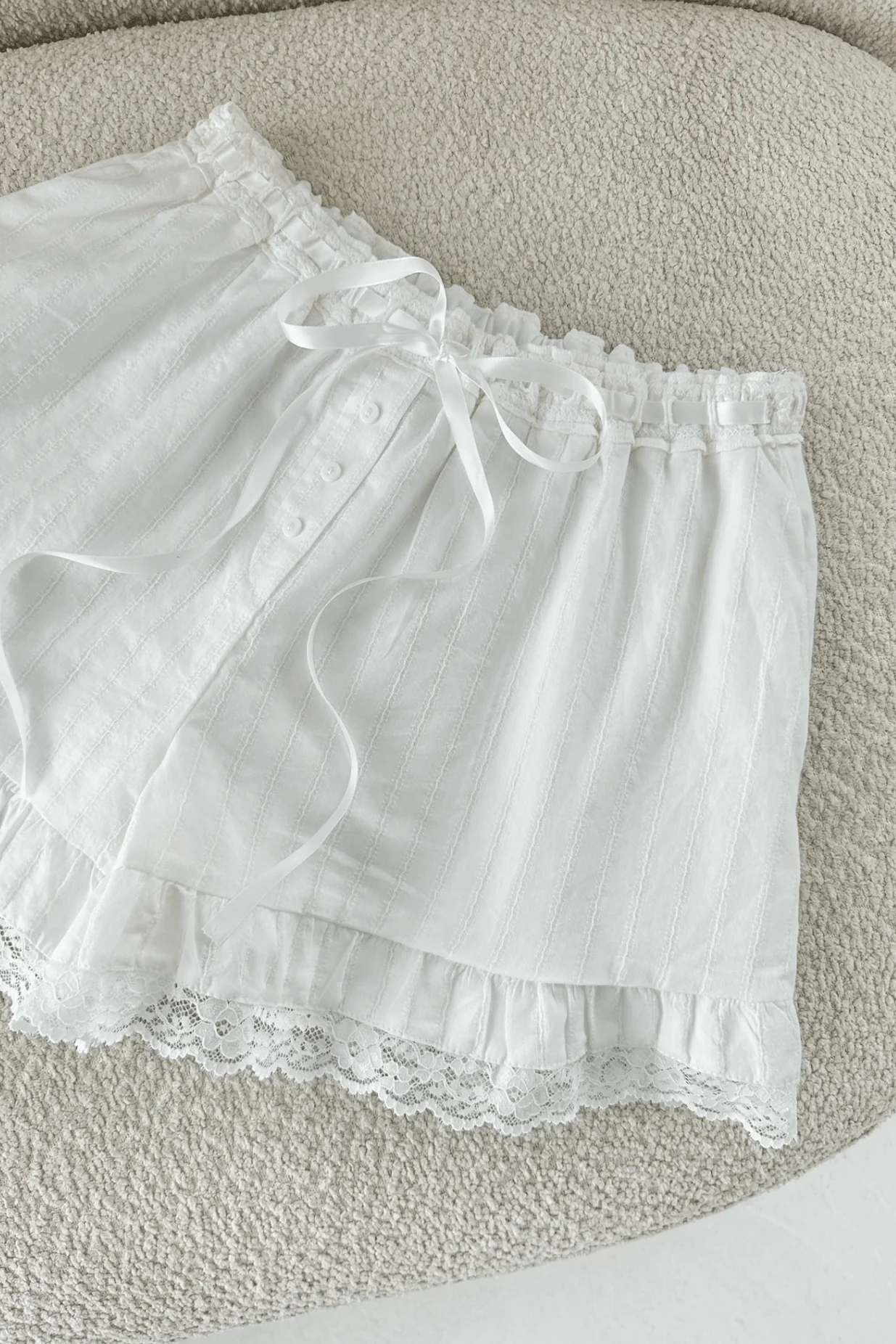 Maisey Lace Trim Cotton Shorts - Image 9