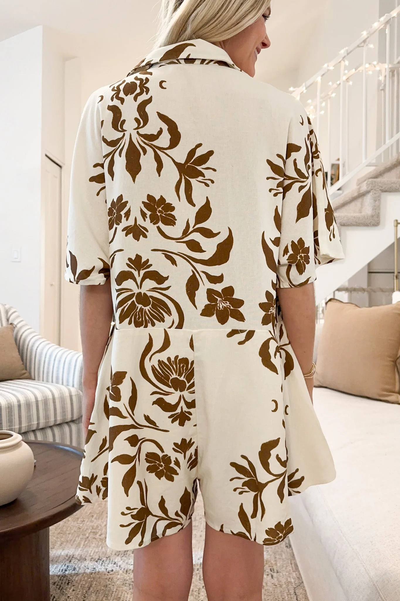 Maui Floral Linen Romper - Image 5