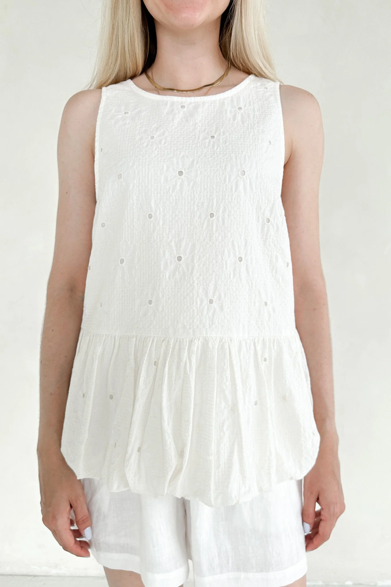 Mayfair Sleeveless Back Tie Bubble Top - Image 6