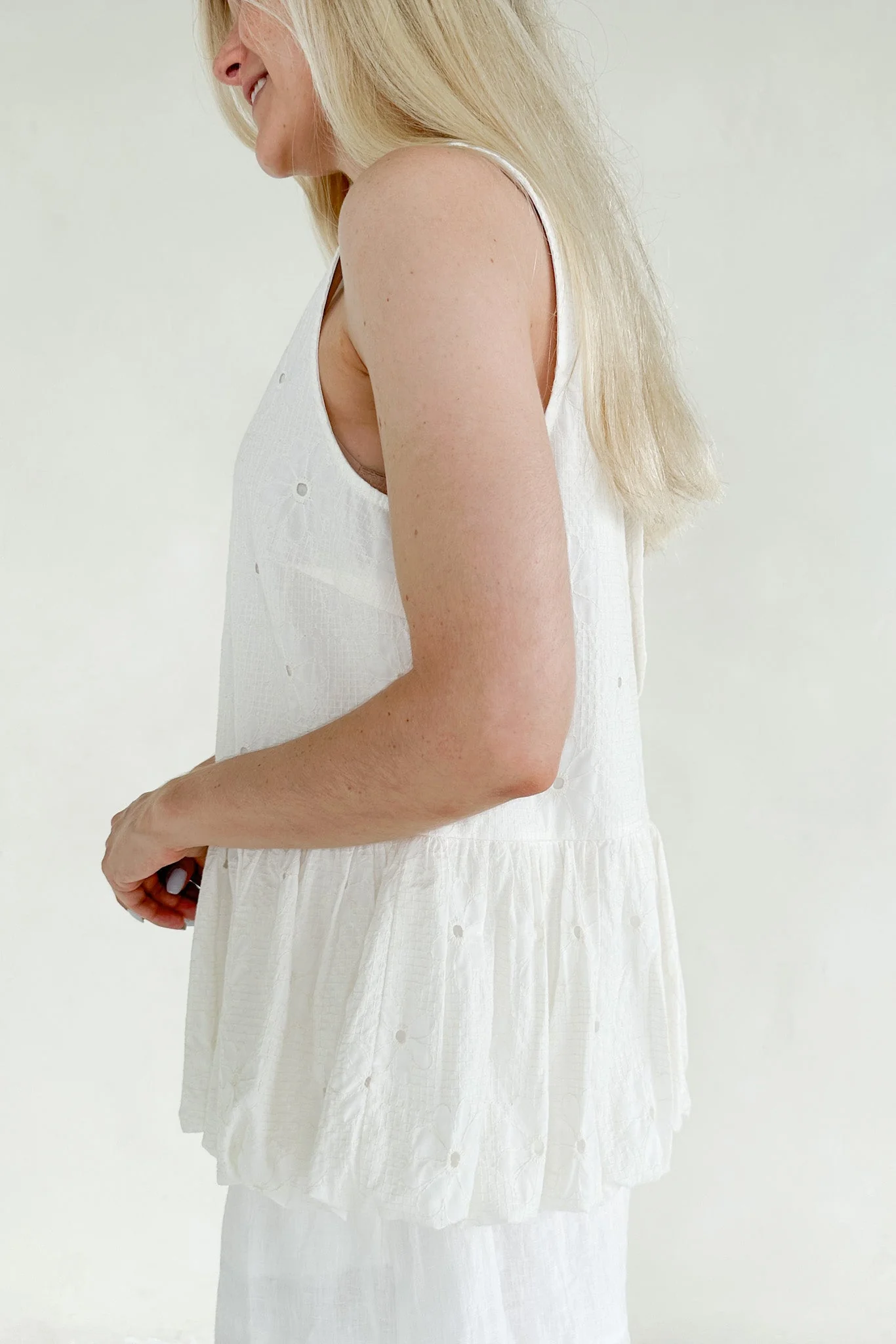 Mayfair Sleeveless Back Tie Bubble Top - Image 7