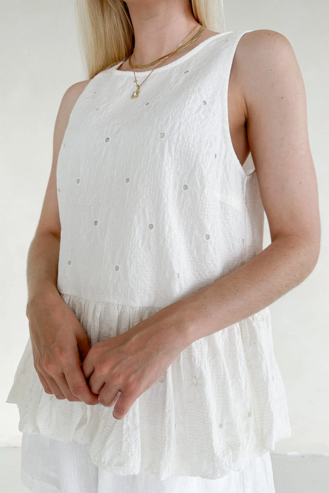 Mayfair Sleeveless Back Tie Bubble Top - Image 8