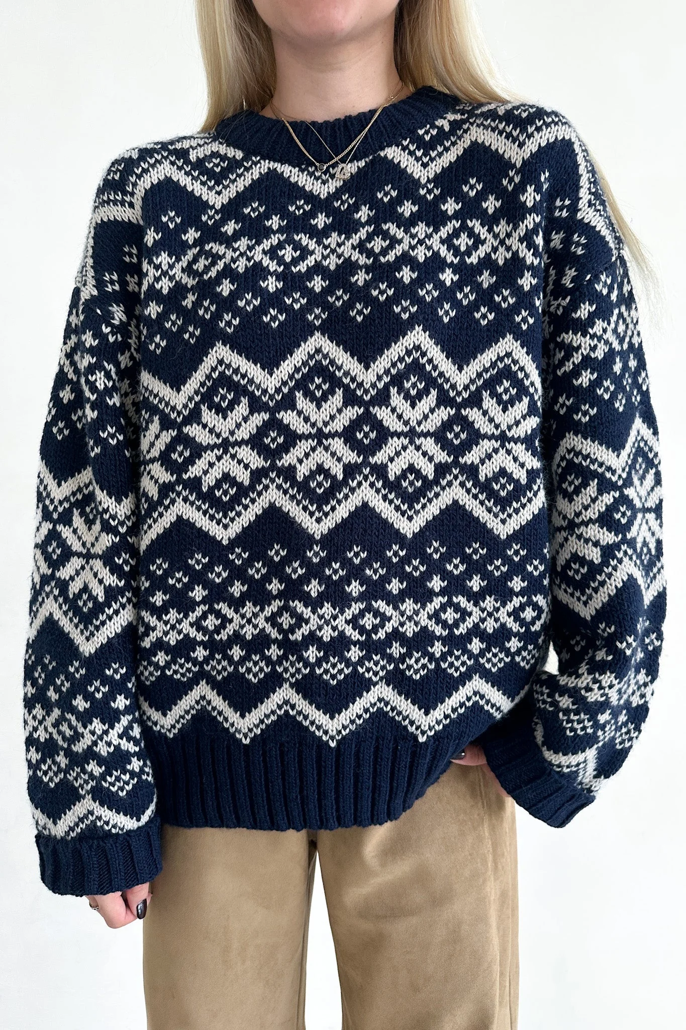 McCallister Faire Isle Snowflake Knit Sweater