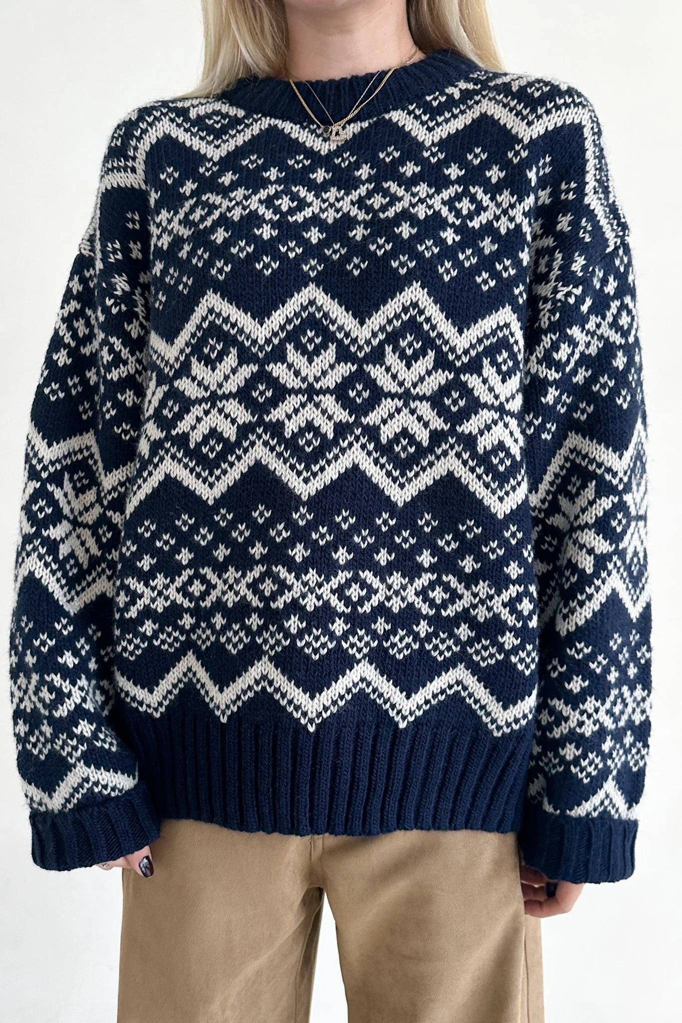 McCallister Faire Isle Snowflake Knit Sweater - Image 7