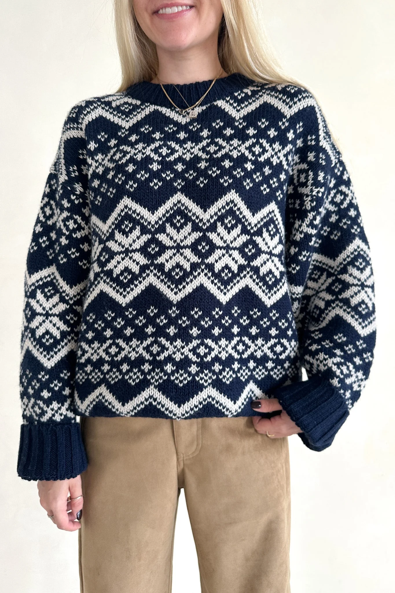 McCallister Faire Isle Snowflake Knit Sweater - Image 8
