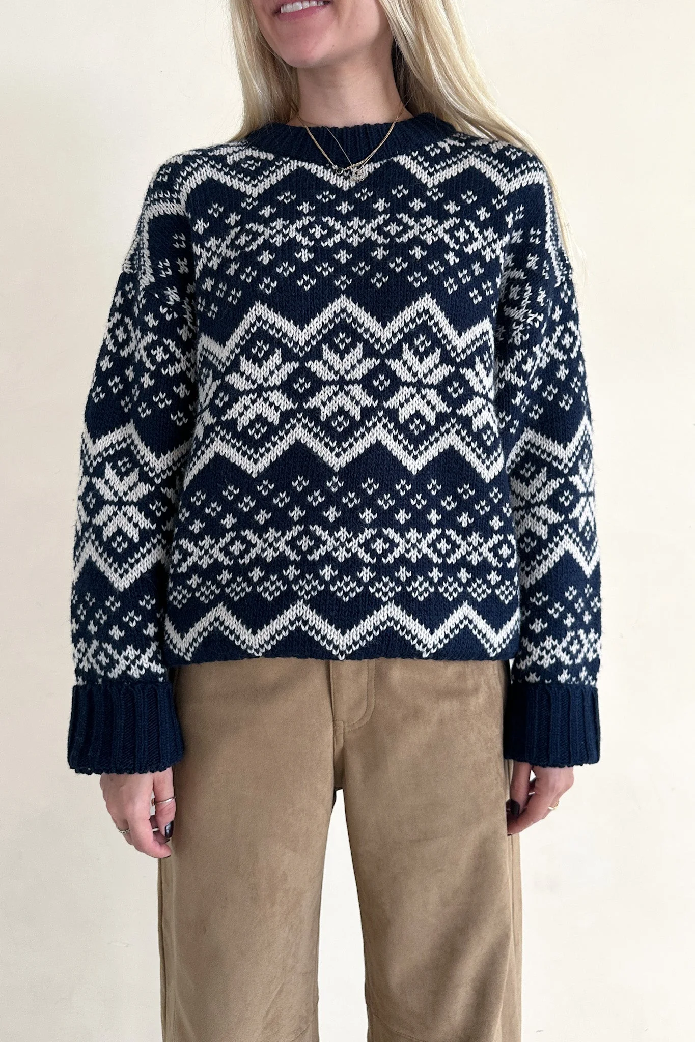 McCallister Faire Isle Snowflake Knit Sweater - Image 9