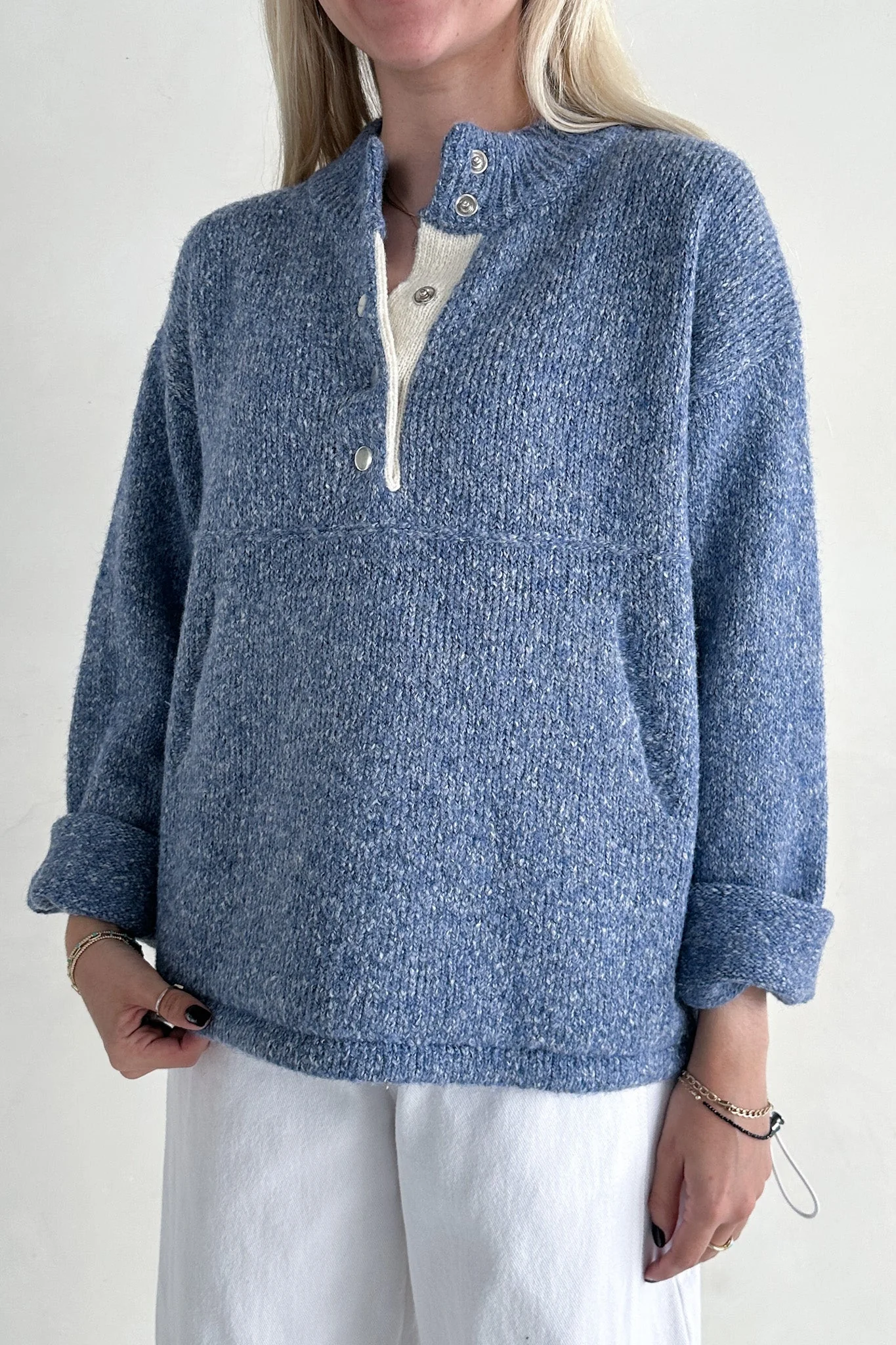Miller Two Tone Snap Collar Sweater - Image 2