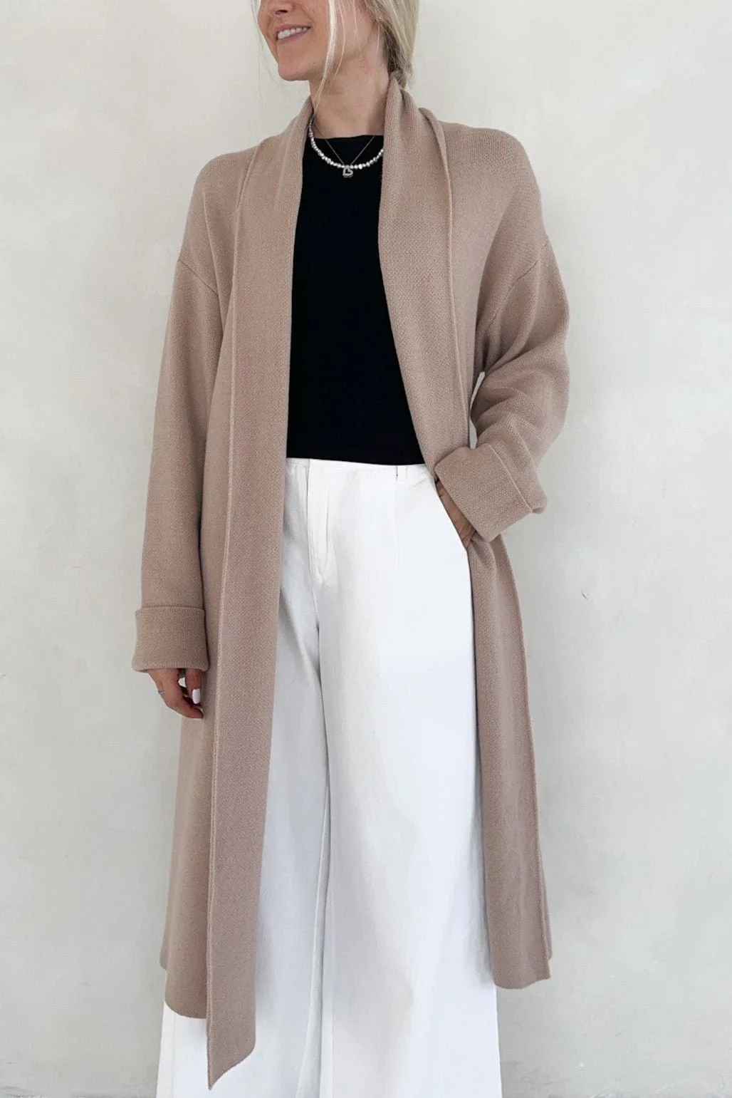 Millie Long Knit Sweater Coat - Image 3
