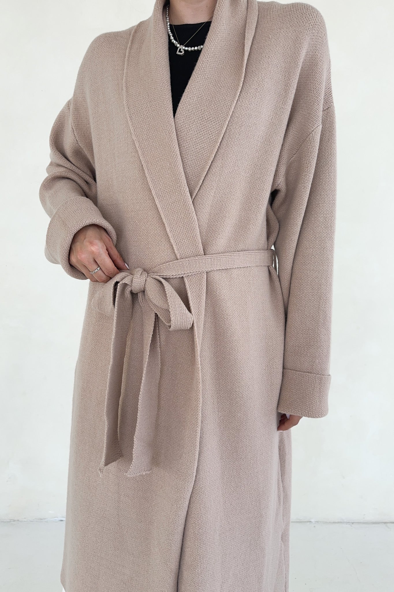 Millie Long Knit Sweater Coat - Image 8