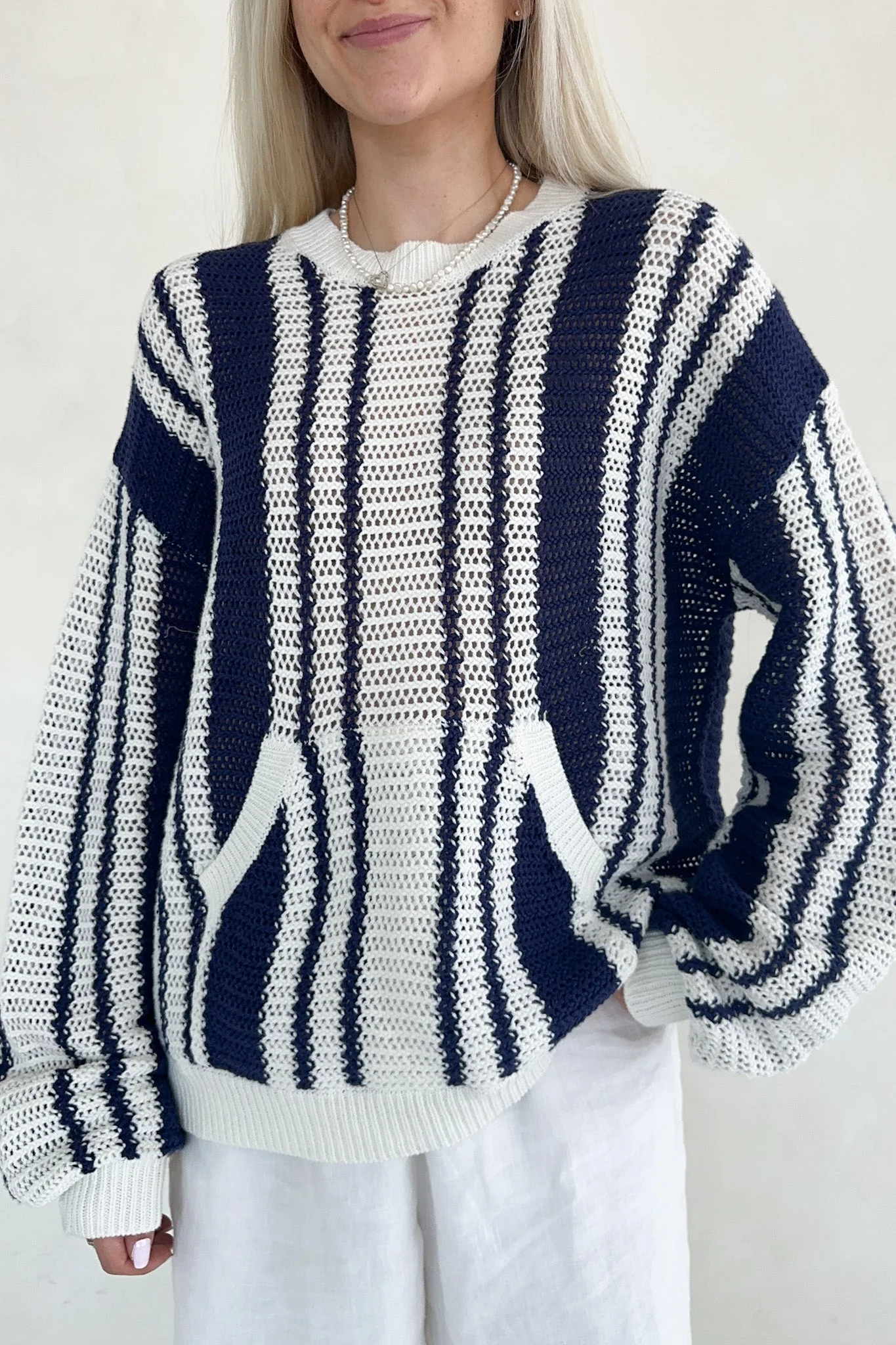 Mission Beach Striped Pattern Sweater - Image 2