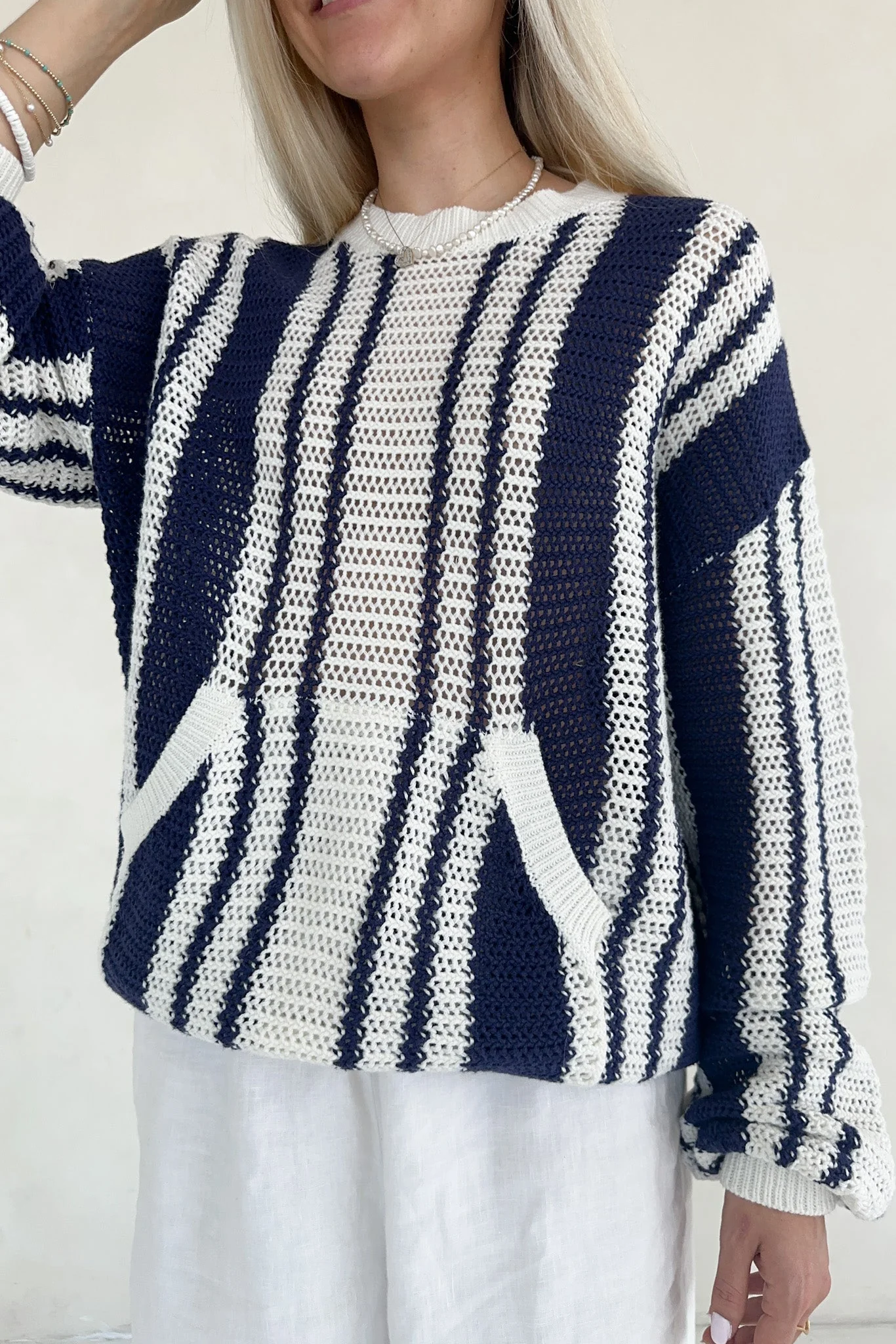 Mission Beach Striped Pattern Sweater - Image 3