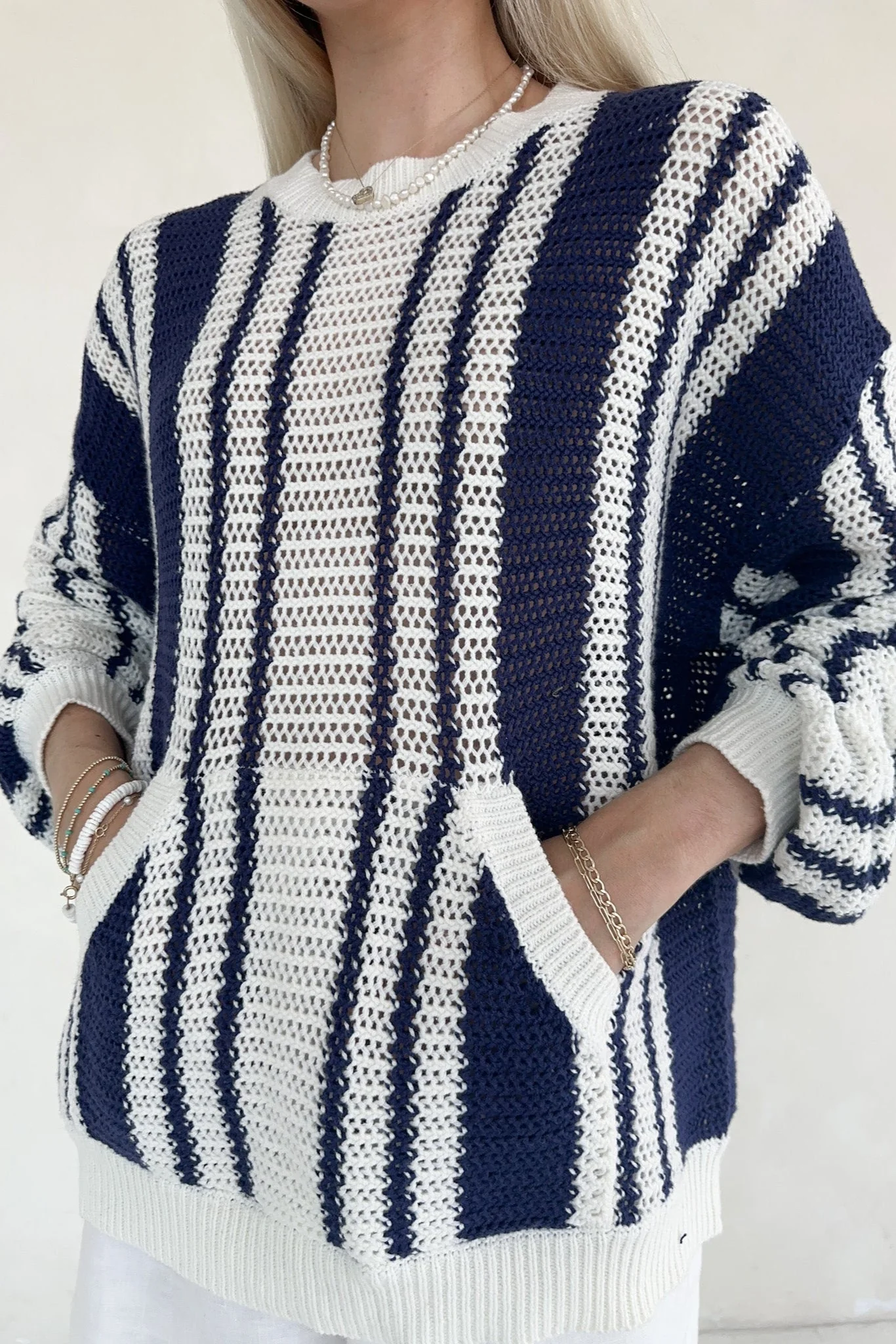 Mission Beach Striped Pattern Sweater - Image 6