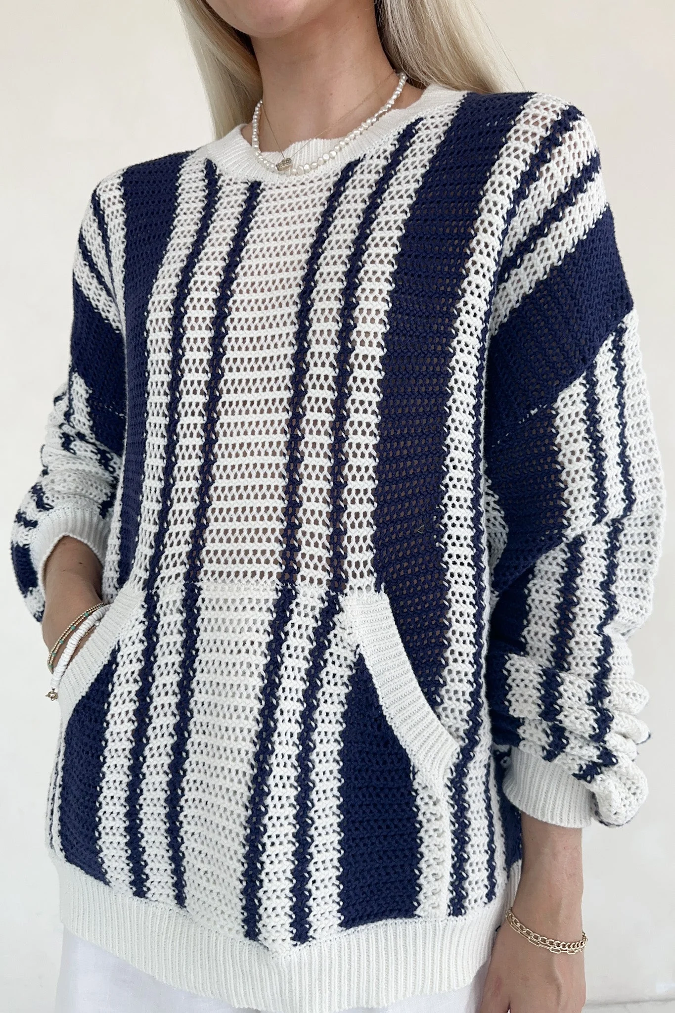 Mission Beach Striped Pattern Sweater - Image 7