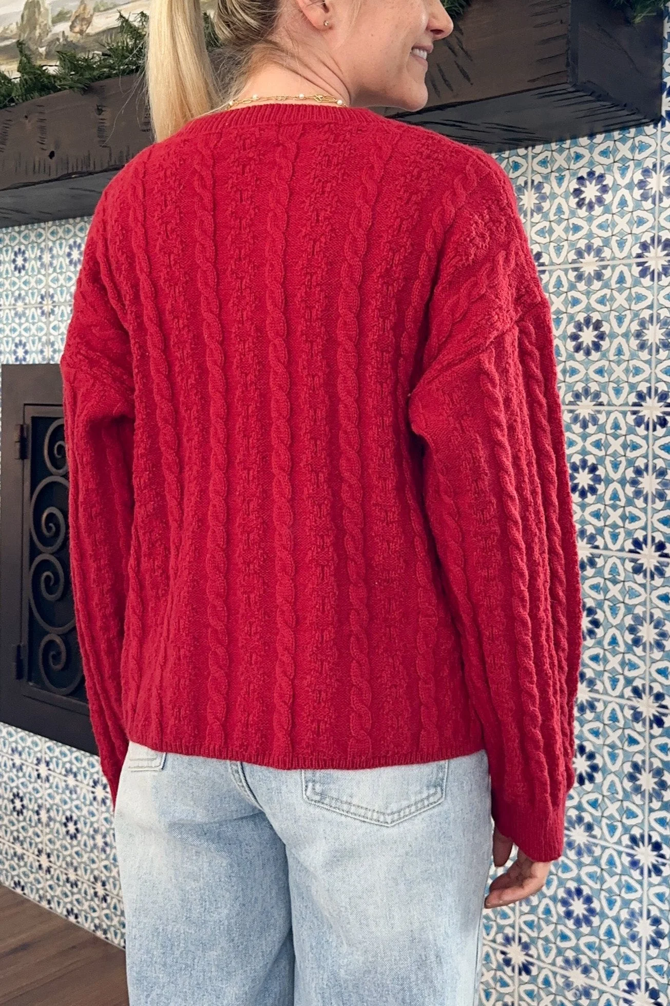 Noella Classic Cable Knit Sweater - Image 4