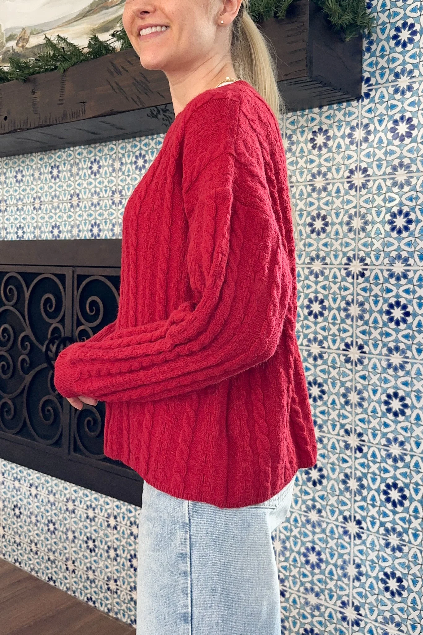 Noella Classic Cable Knit Sweater - Image 5