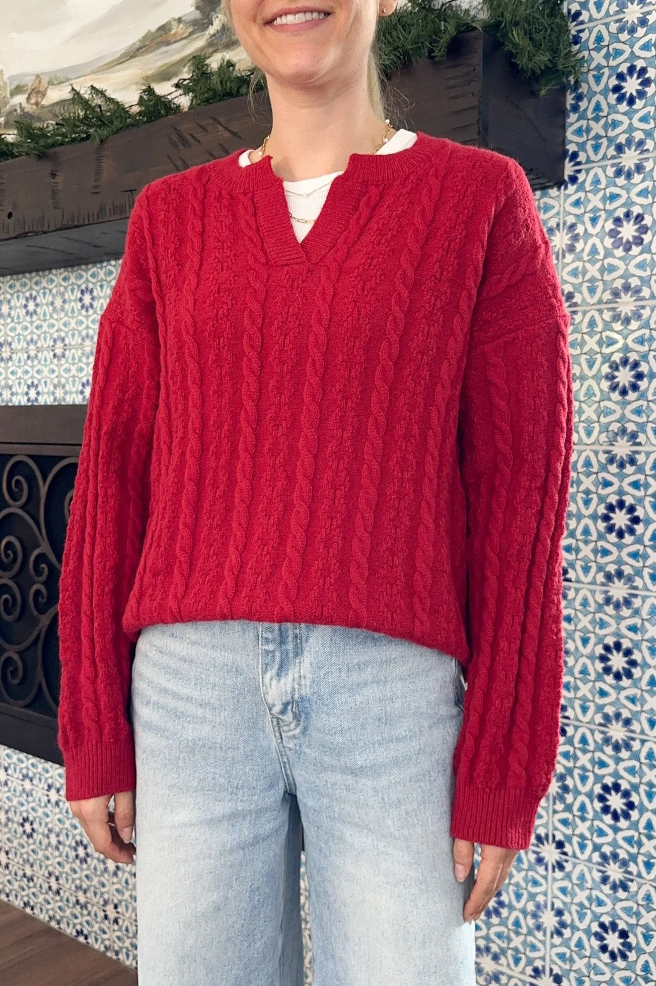 Noella Classic Cable Knit Sweater - Image 6
