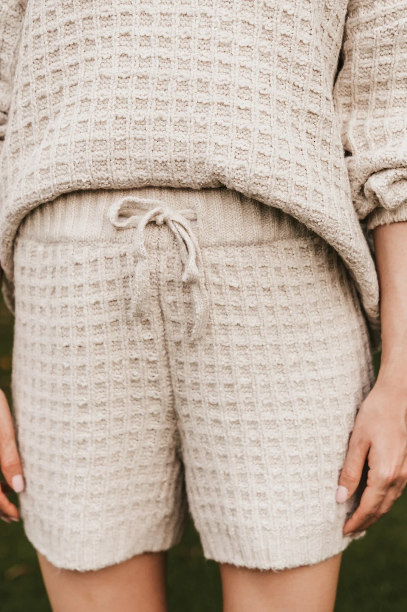 Northern Waffle Knit Drawstring Shorts - Image 4