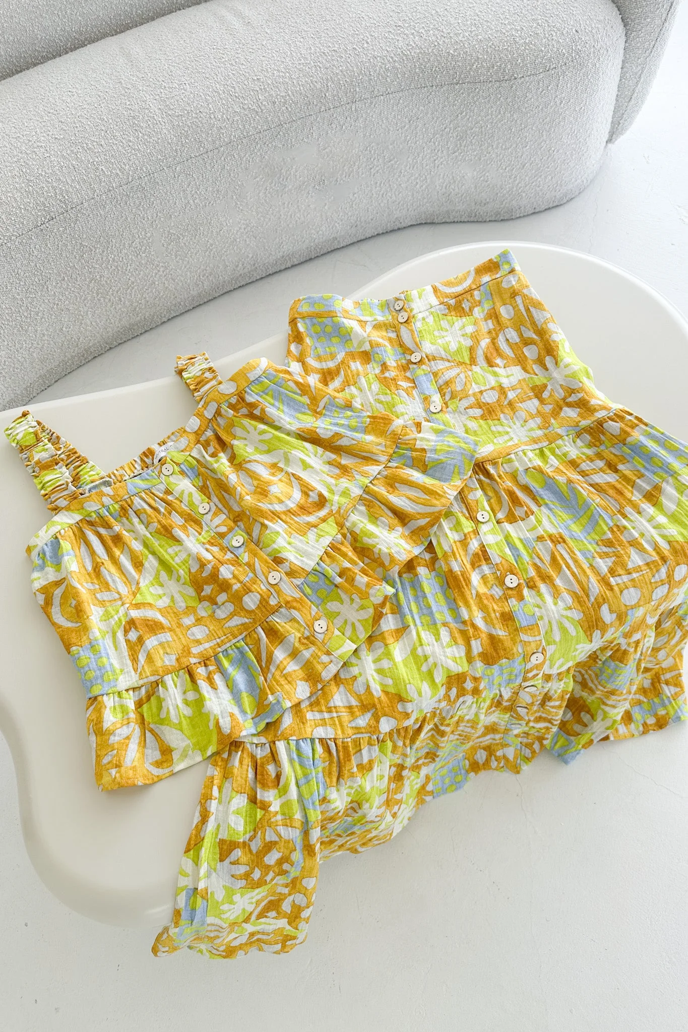 Oahu Tropical Printed Ruffle Top - Image 3
